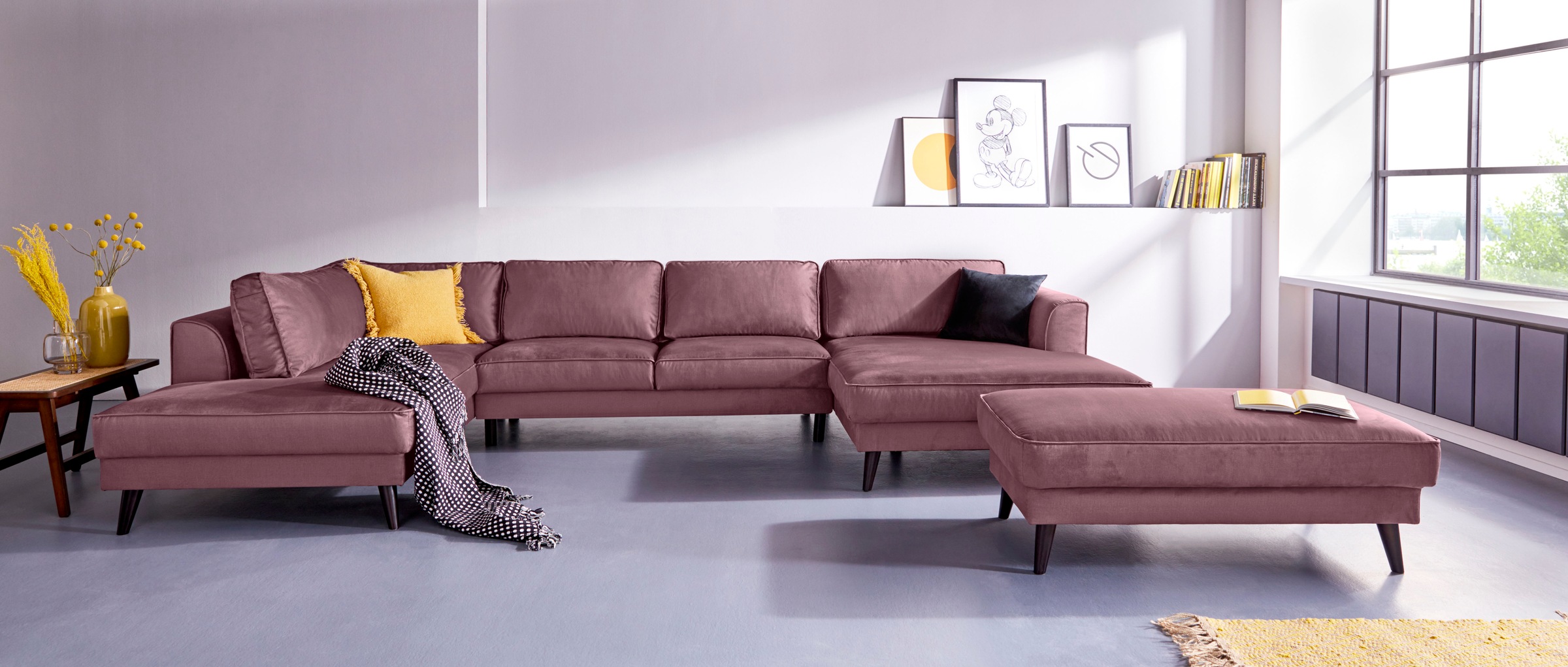 Home affaire Wohnlandschaft "Lumber Jack, viel Platz, bequem, Breite 354cm, günstig online kaufen