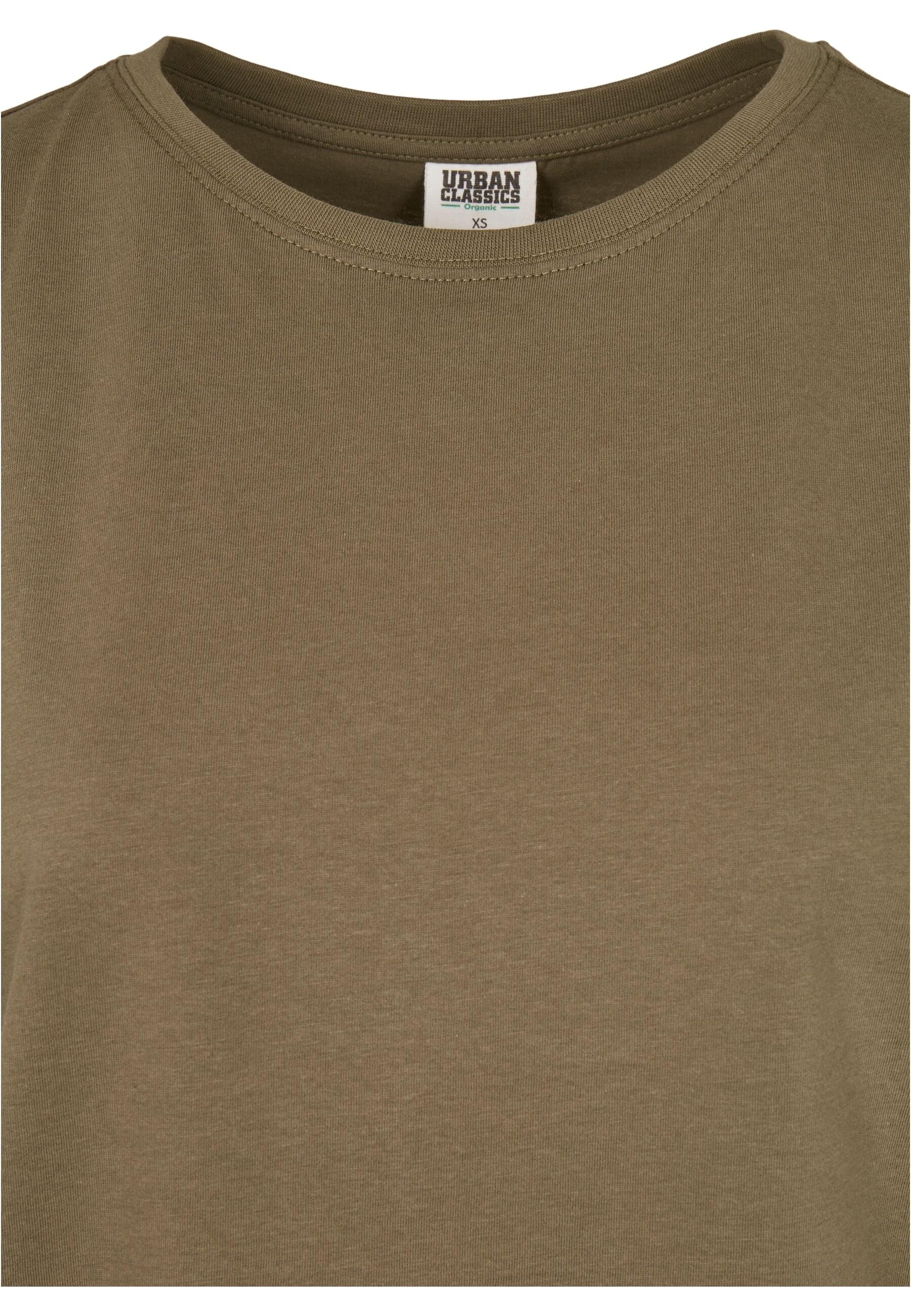 URBAN CLASSICS Kurzarmshirt »Urban Classics Damen Ladies Organic Extended Shoulder Tee«, (1 tlg.)