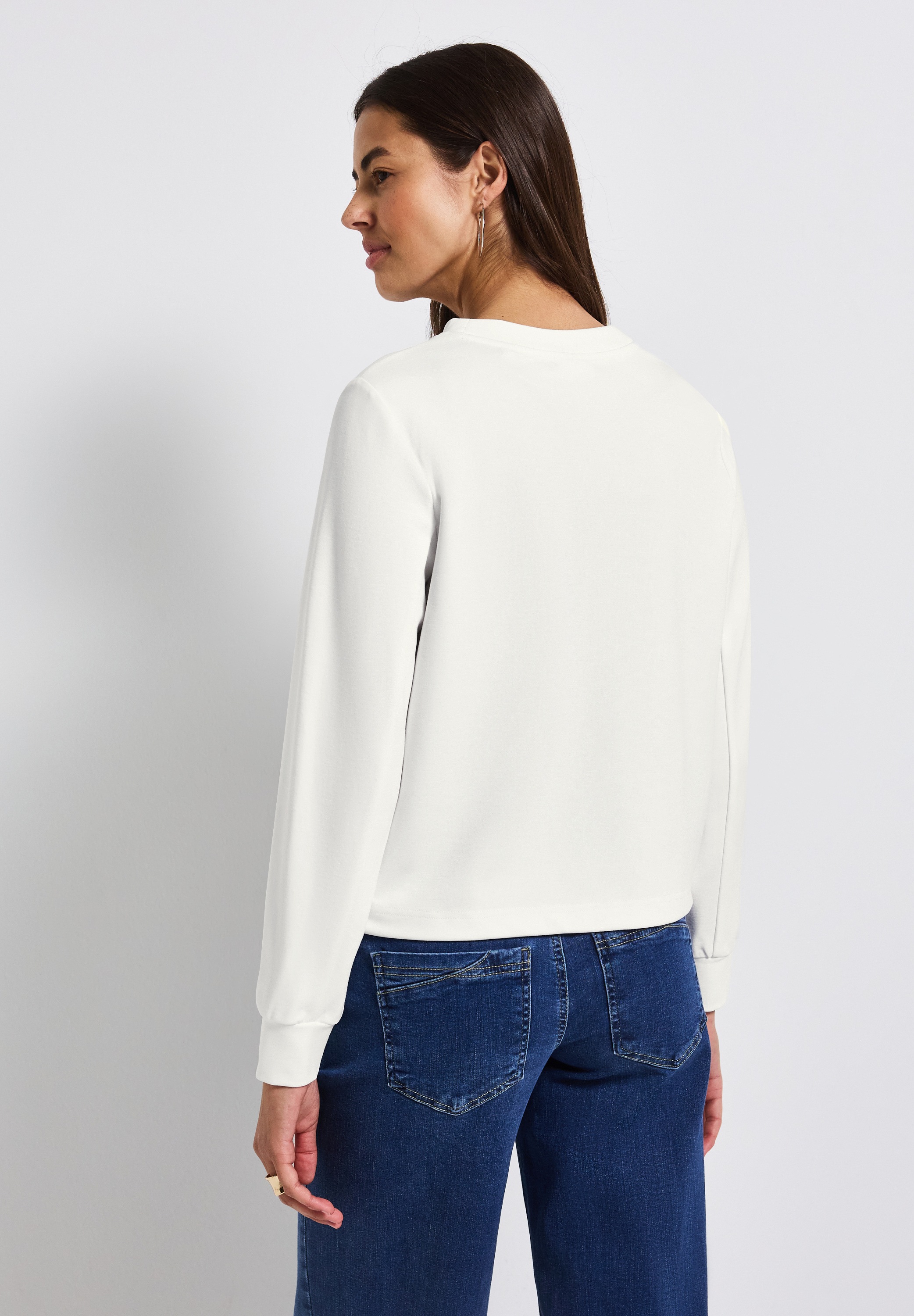 STREET ONE Sweatjacke, aus softem Materialmix günstig online kaufen