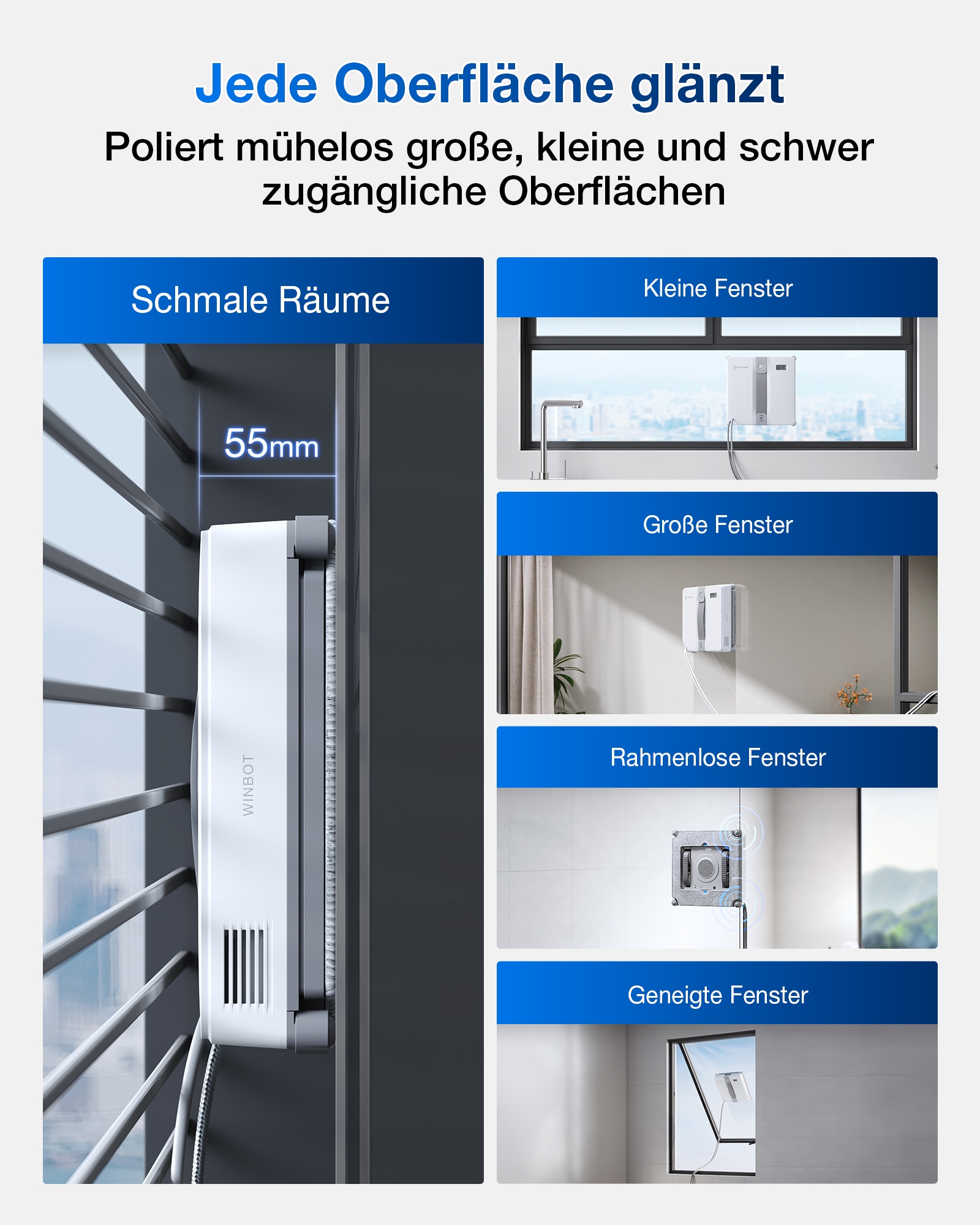 ECOVACS Fensterputzroboter »WINBOT MINI (Grau)«