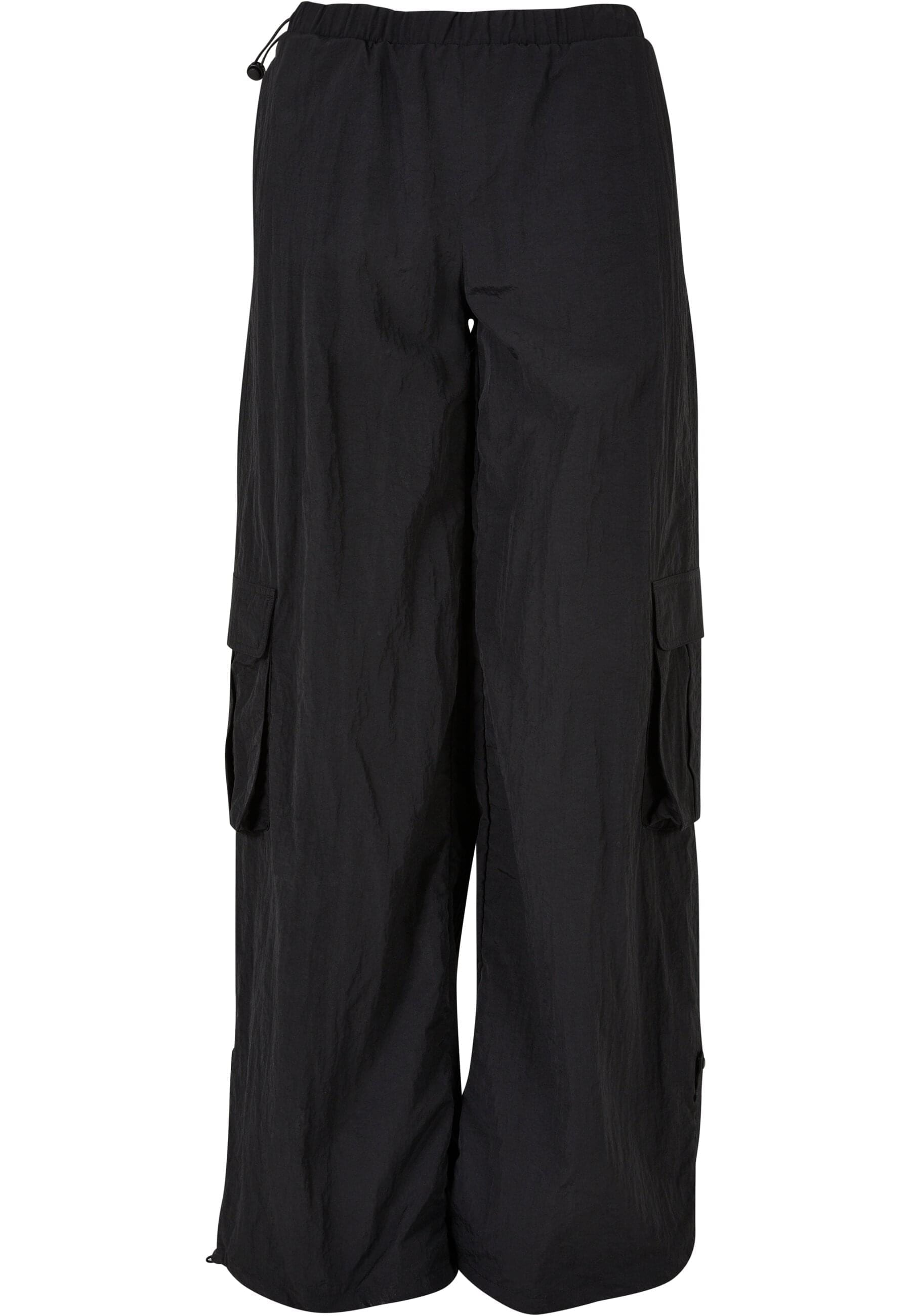 Stoffhose »Urban Classics Damen Ladies Wide Crinkle Nylon Cargo Pants«, (1 tlg.)