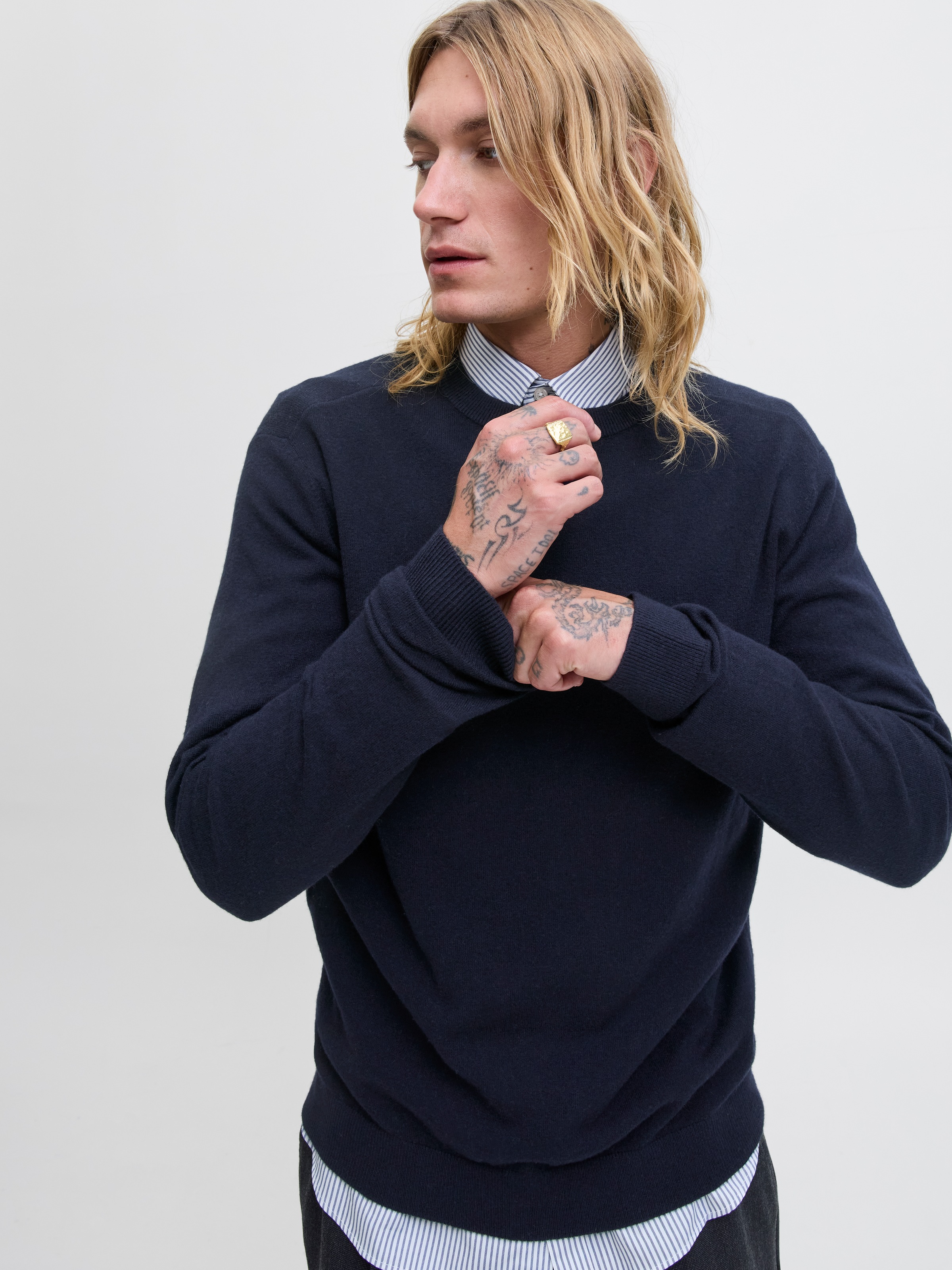 Jack & Jones Strickpullover "JJEPERFECT WOOL KNIT CREW NECK SN" günstig online kaufen