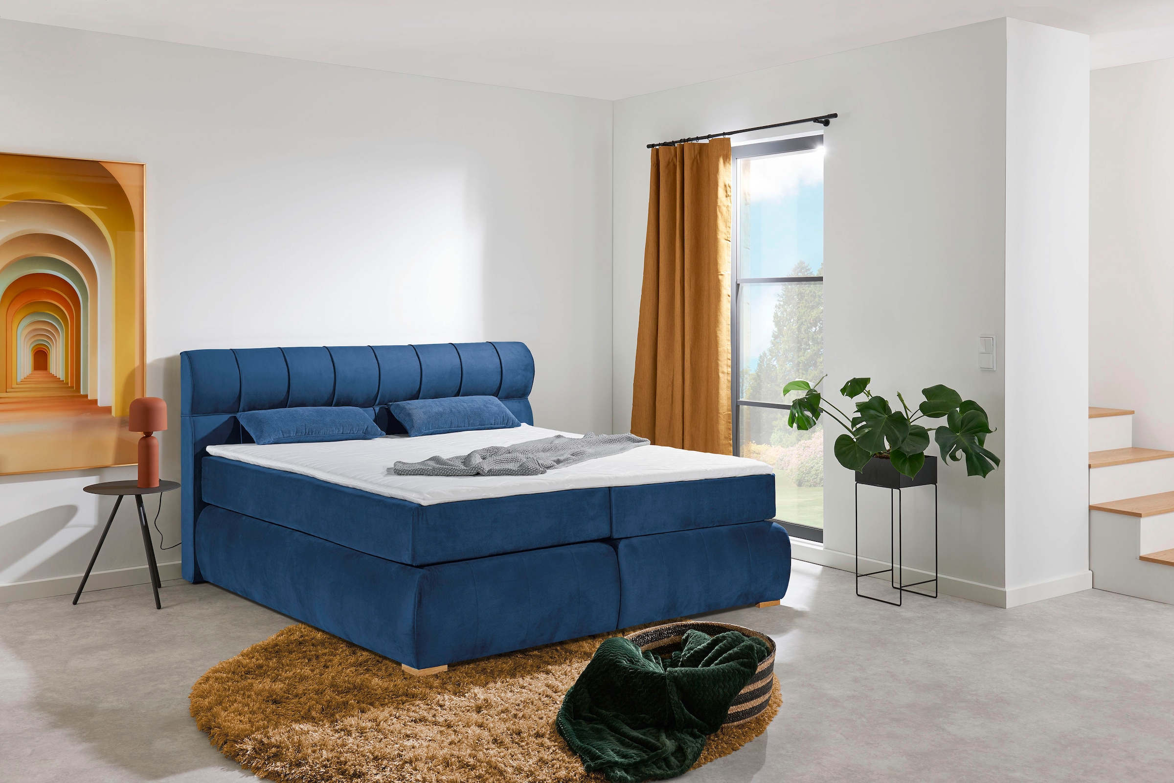 Places of Style Boxspringbett "Felicia", in H4, inkl. Topper und Bettkasten günstig online kaufen