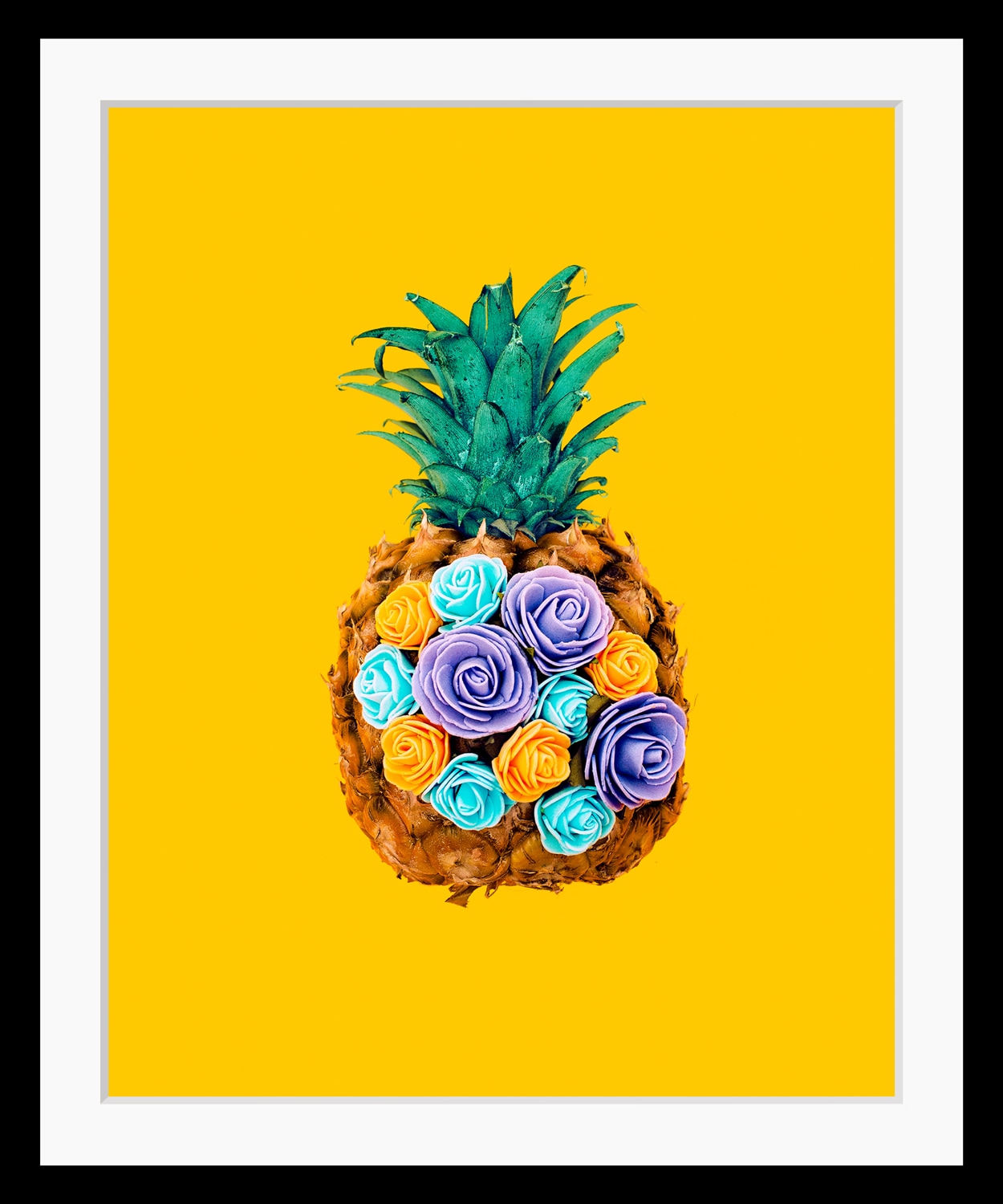 queence Bild "Selem", Obst-Obst Bilder-Kunst-Lebensmittel-Ananas-Blumen, HD günstig online kaufen