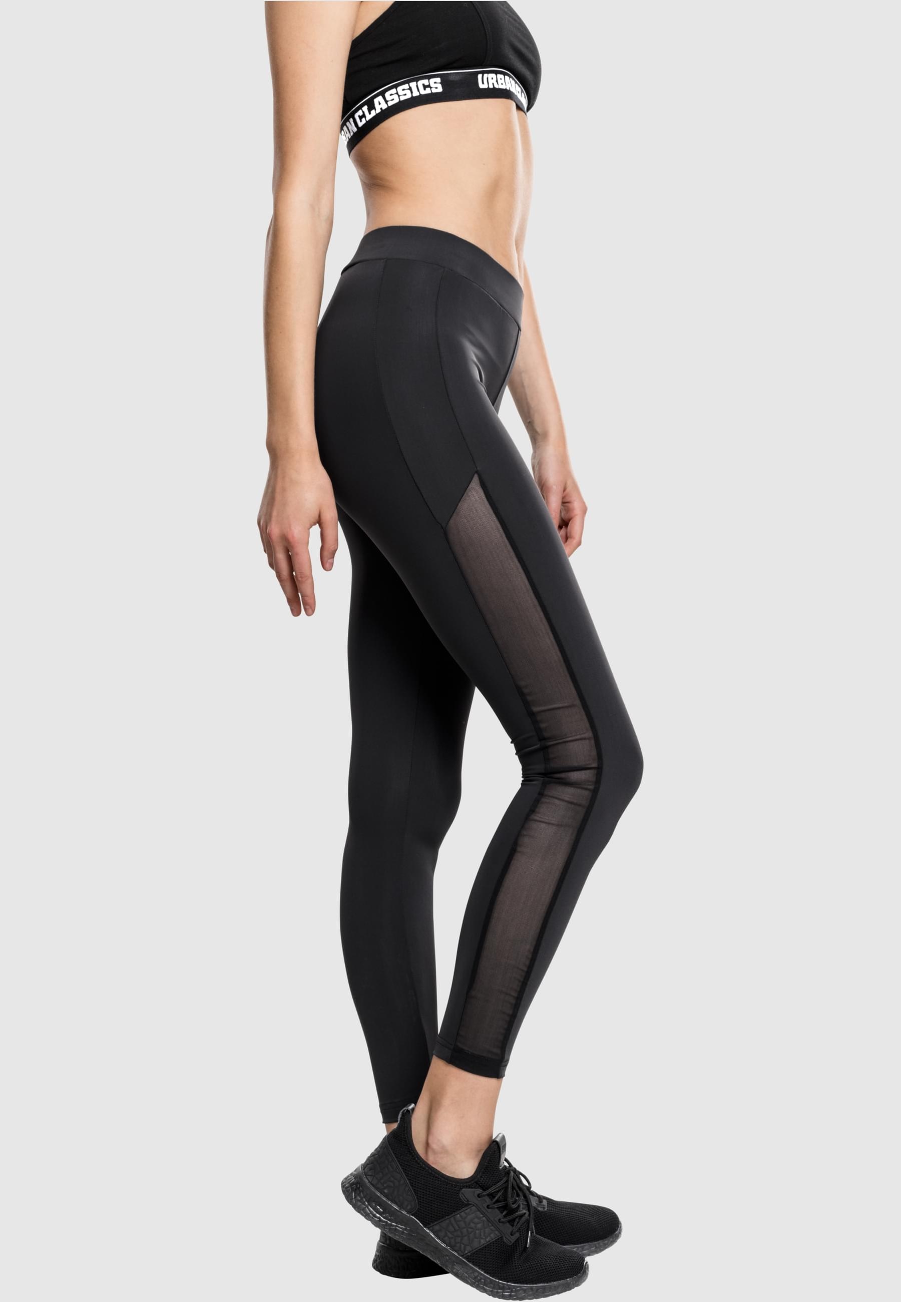 URBAN CLASSICS Leggings »Urban Classics Damen Ladies Tech Mesh Stripe Leggings«, (1 tlg.)