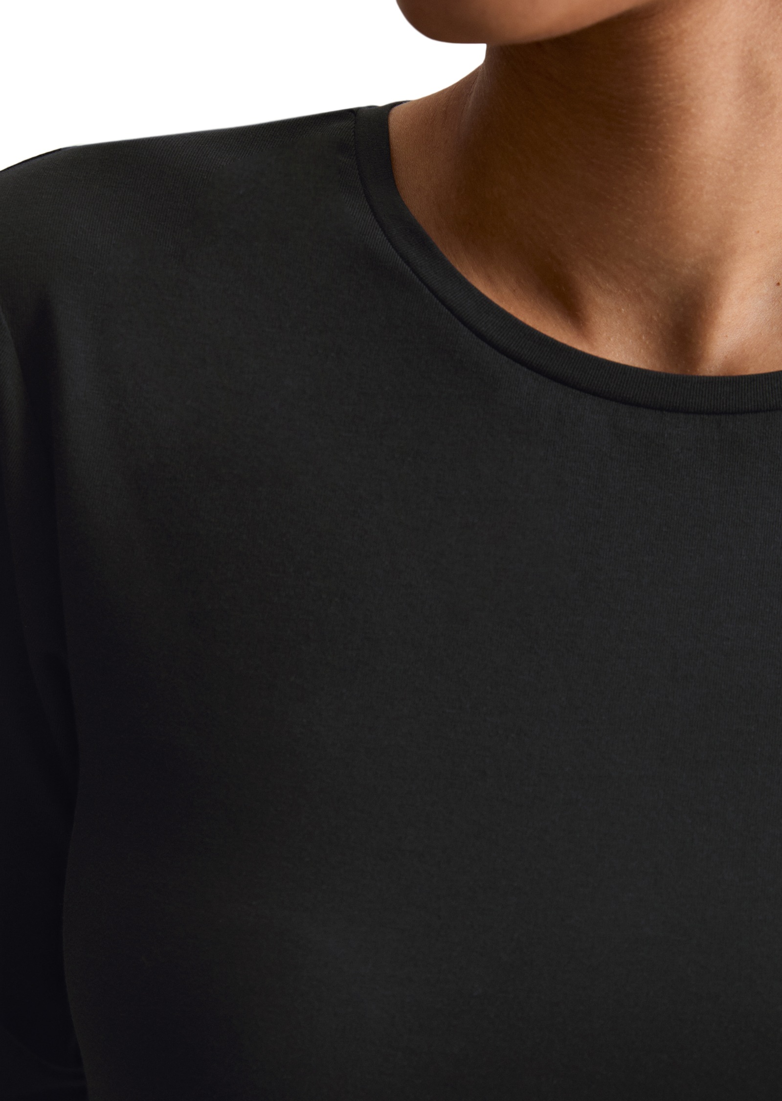 Thumbnail - Marc OPolo DENIM Langarmshirt slim fit aus softem Bio-Baumwoll-Mix, basic, Rundhals