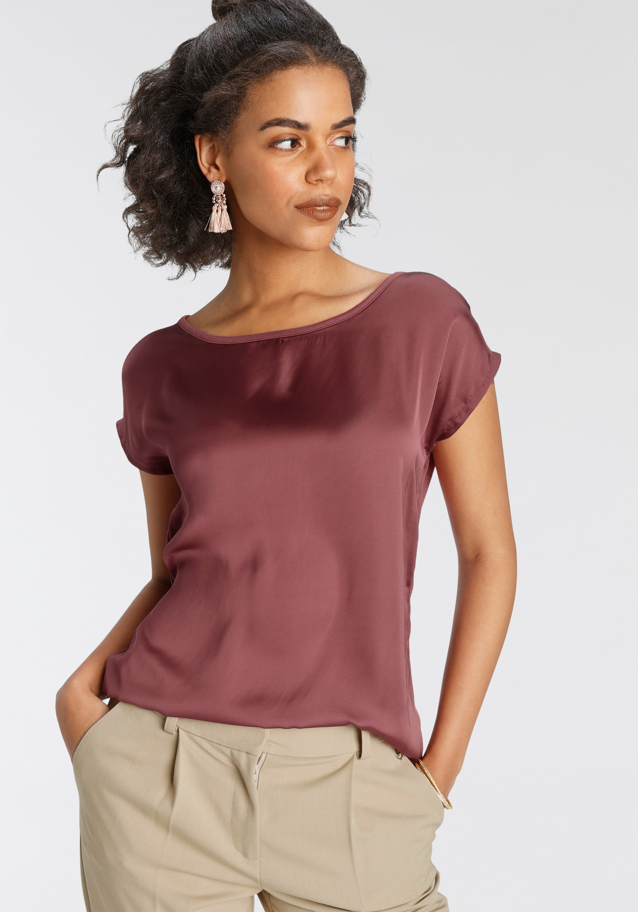 Laura Scott Shirtbluse, aus Satin und Jersey - NEUE KOLLEKTION für  bestellen | BAUR