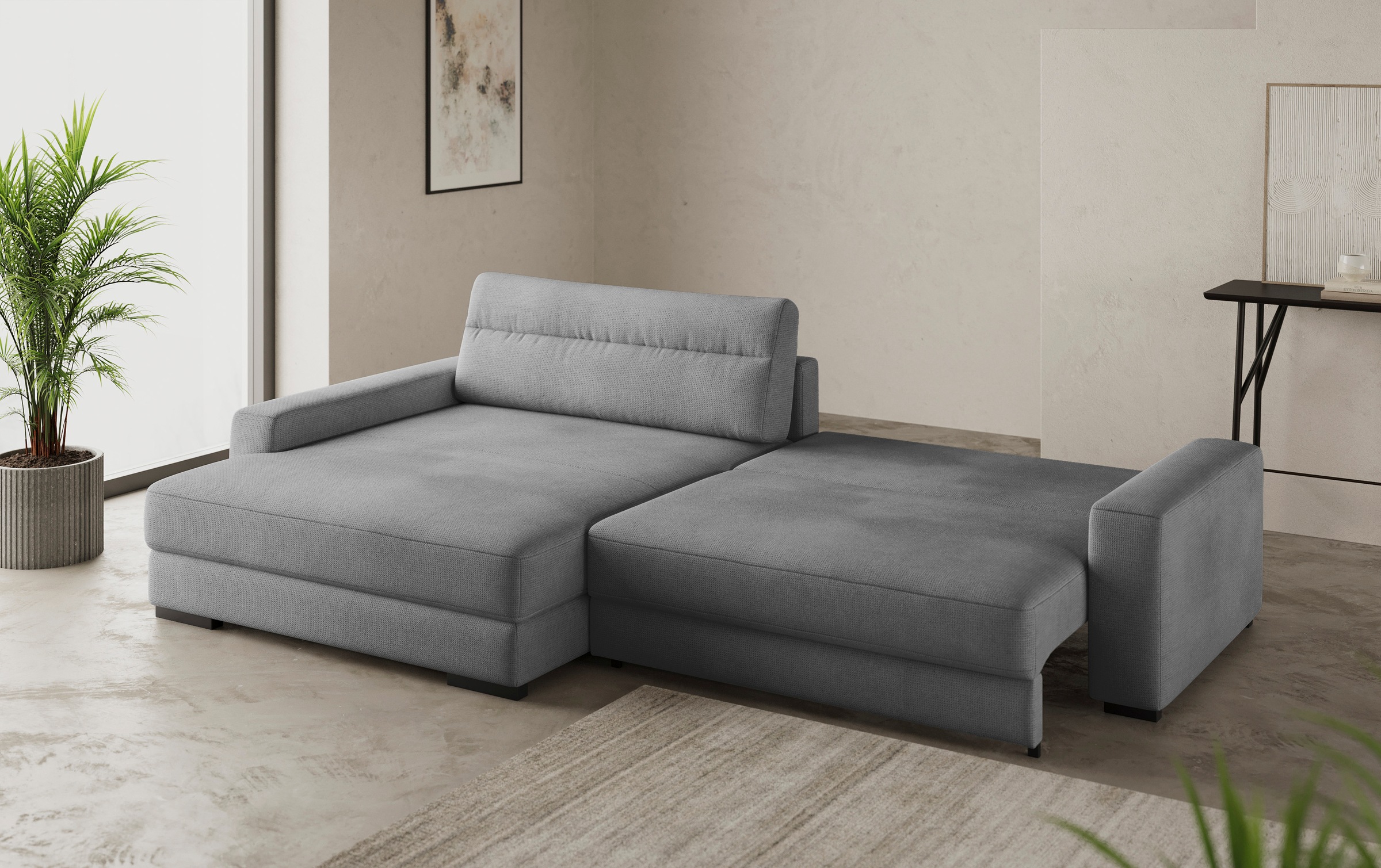 Mr. Couch Ecksofa »Marcello L-Form«, inklusive EasyBett und Bettkasten