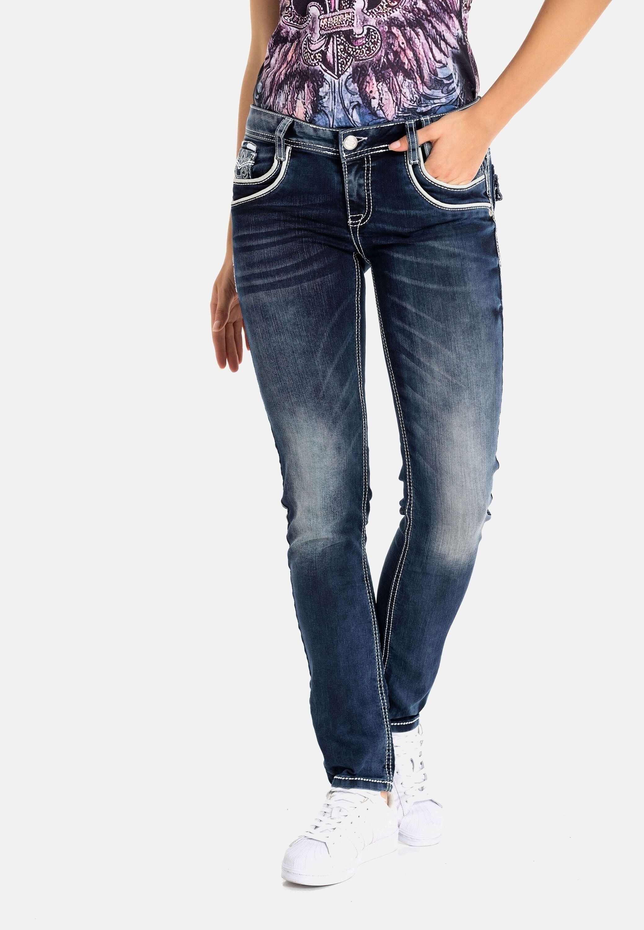 Regular-fit-Jeans »Jeans«, mit Farbigen Nähten, WD259