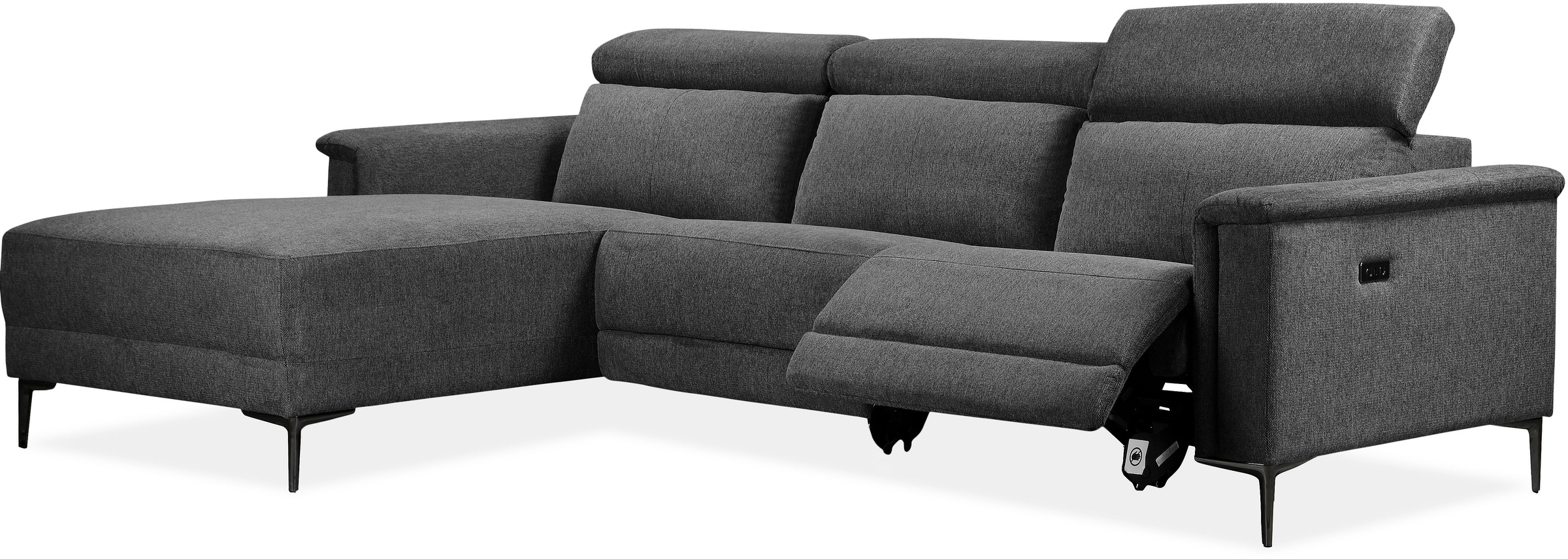 OTTO home "LUND, L-Form, 261cm, man. o. elektr. Relaxfunktion (mit USB-A)" günstig online kaufen