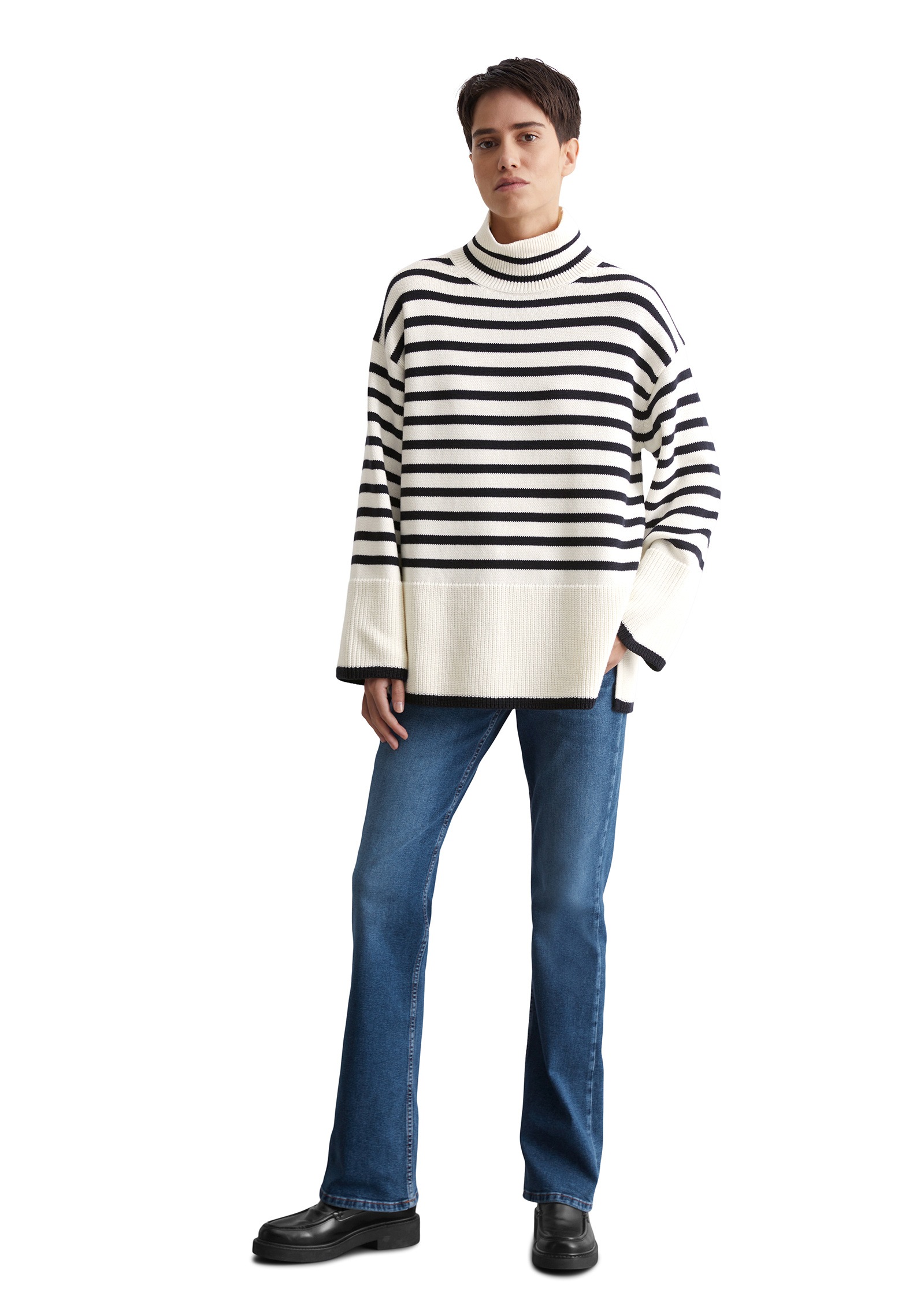 Marc O'Polo Strickpullover »mit Streifen-Dessin«