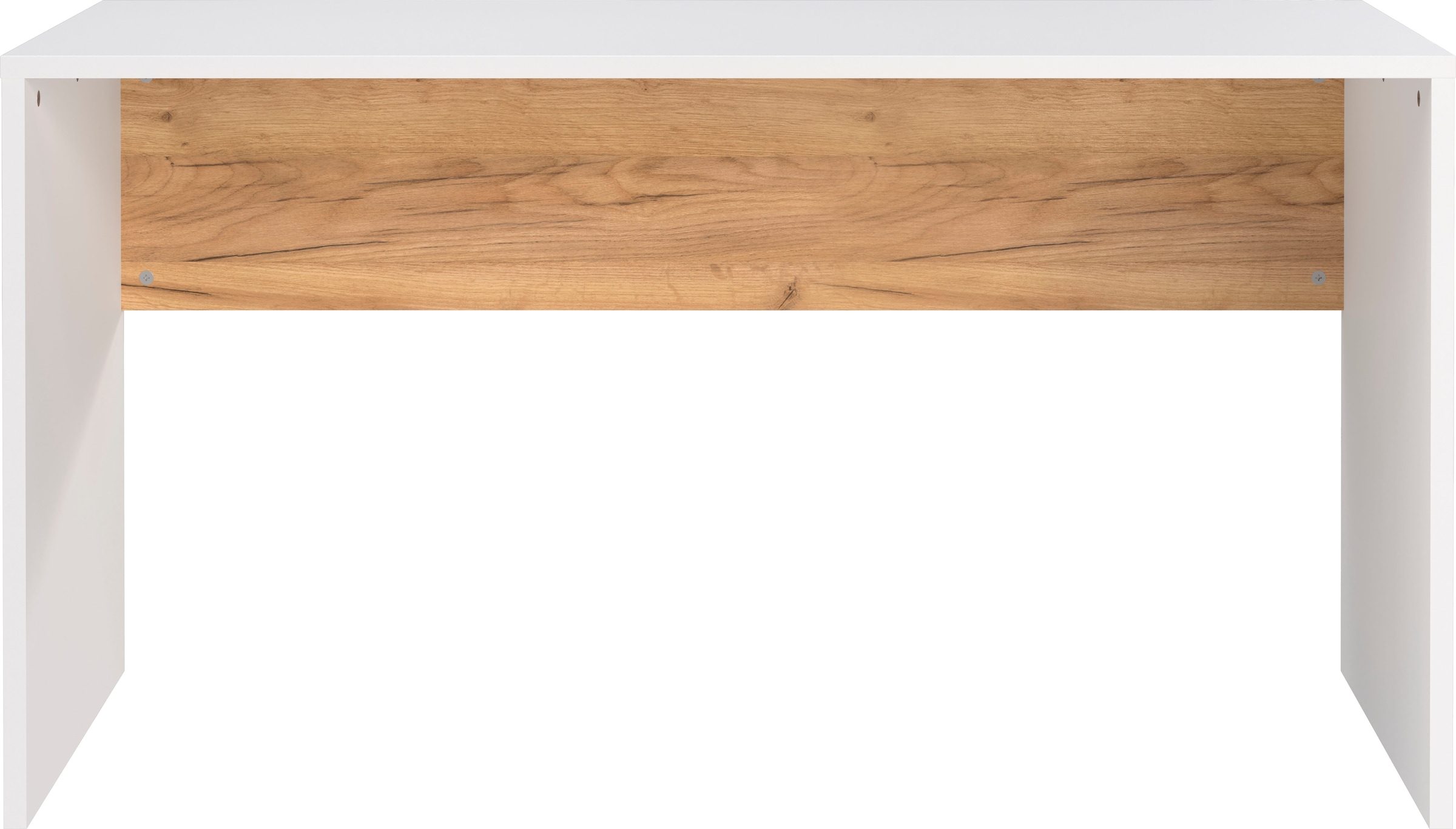 andas Schreibtisch »Njavve Wangenschreibtisch mit Knieblende«, frei im Raum stellbar, Breite 140 cm, Made in Germany