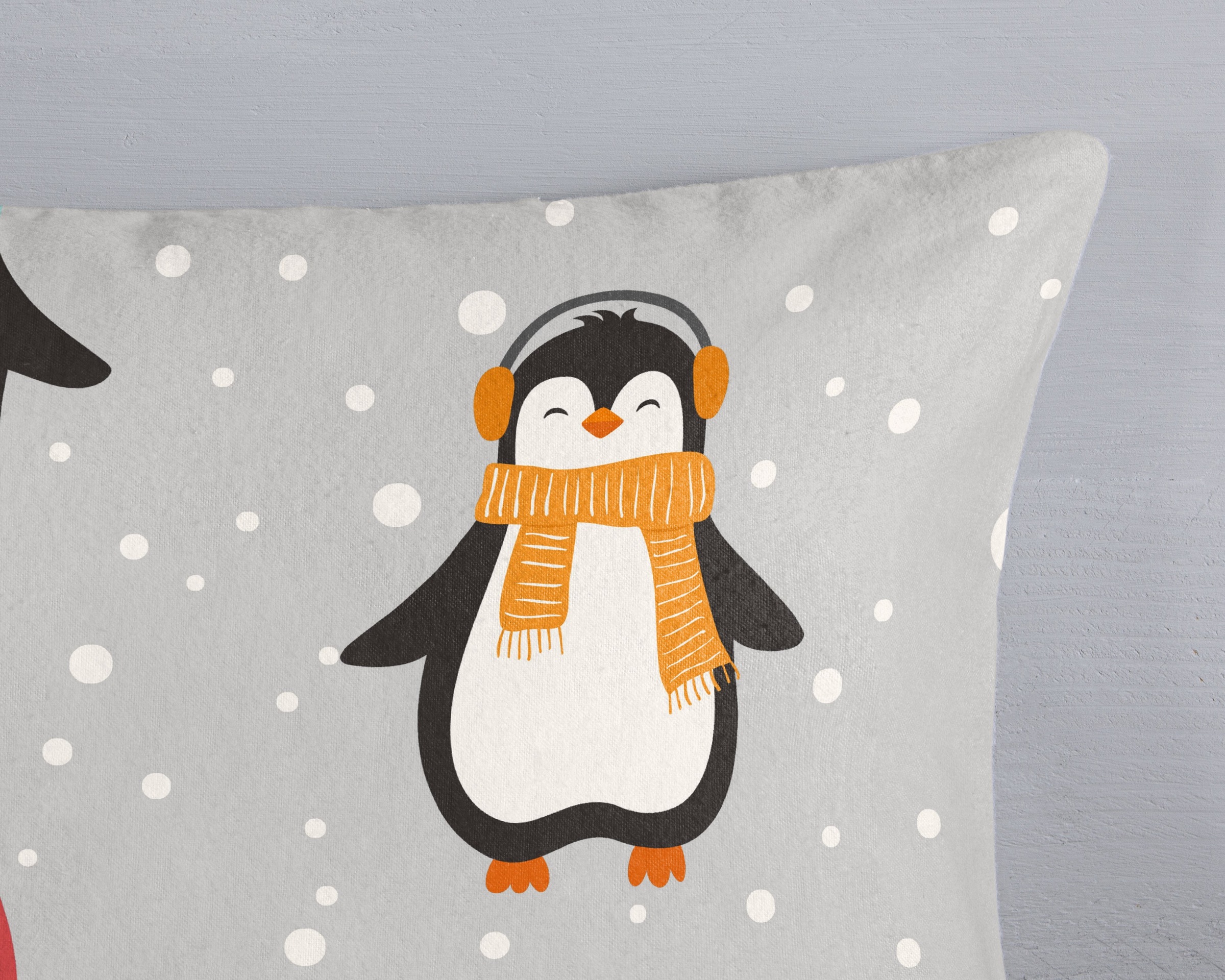 good morning Kinderbettwäsche »Liammu« 2 Stk. tlg. Flanell Biber, 135x200, Warm, Reißverschluss, Wende, Kind, Pinguin