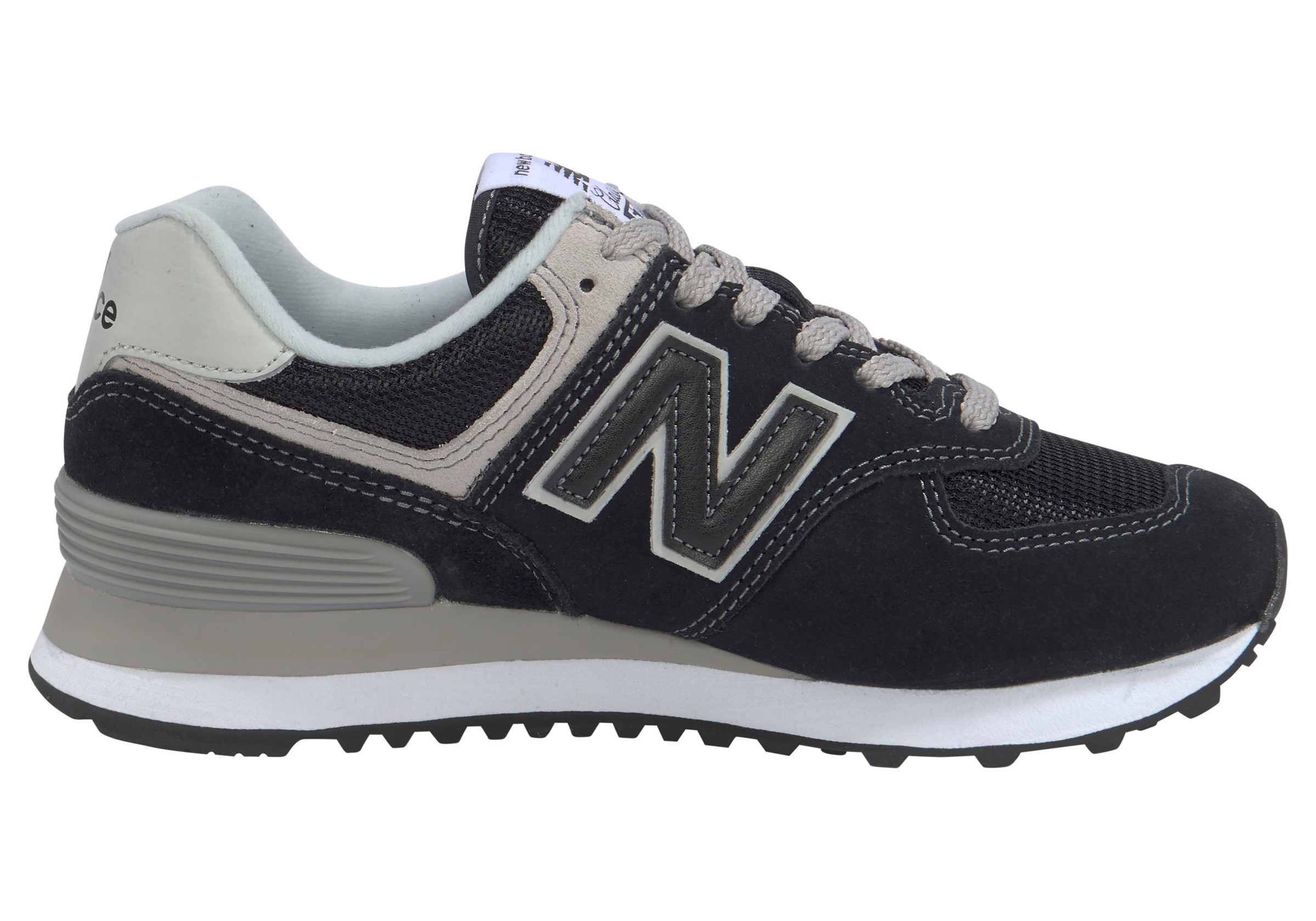 new balance 574 men's black white