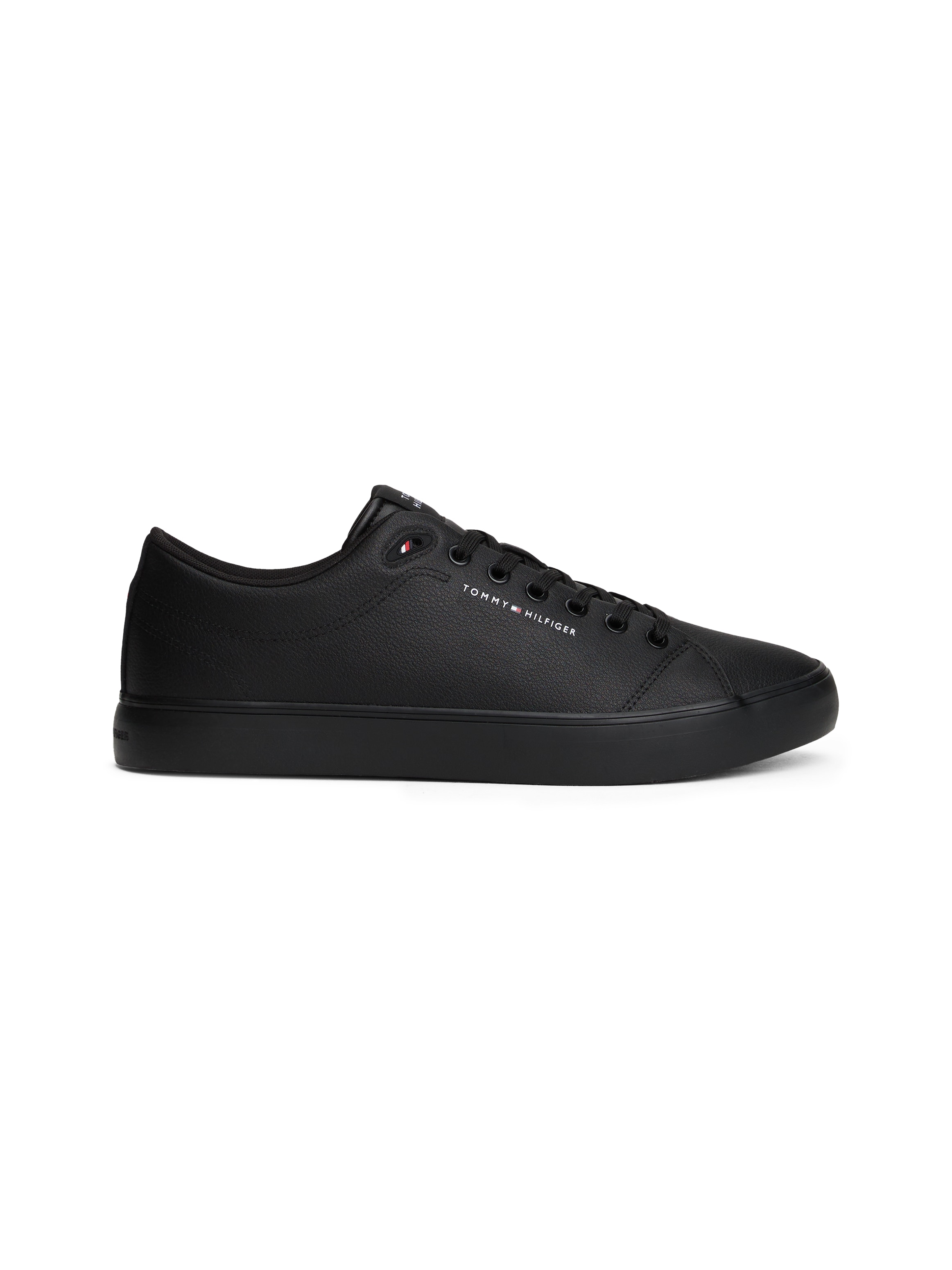 Tommy Hilfiger Sneaker »TH HI VULC CORE LOW LTH II ESS«, Freizeitschuh, Halbschuh, Schnürer in schmaler Form