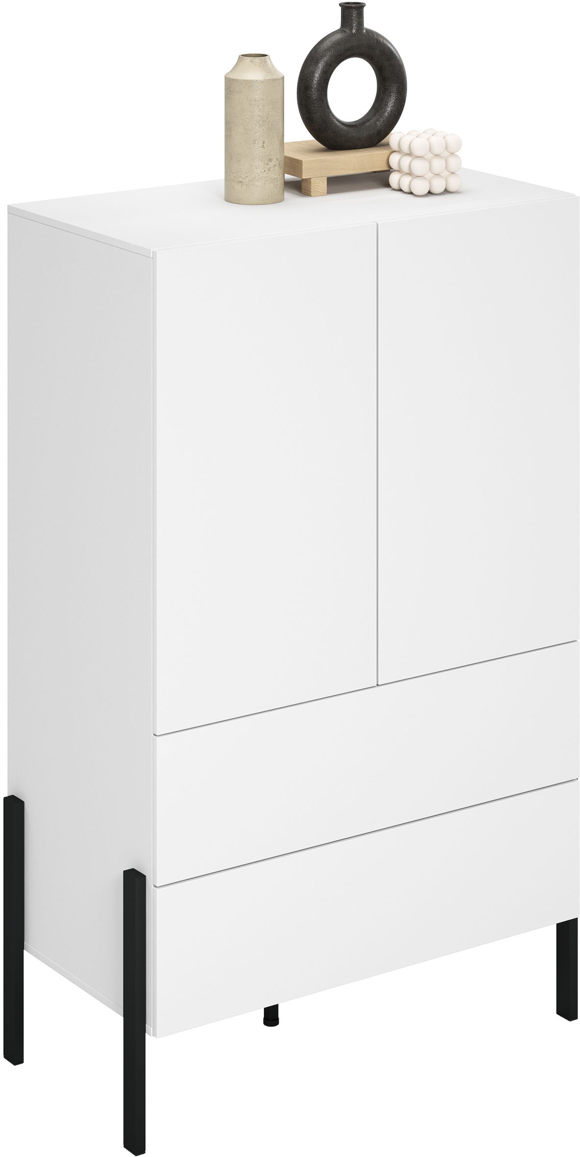 OTTO home Wäscheschrank "Jukon, moderner griffloser Kleiderschrank, Metallf günstig online kaufen