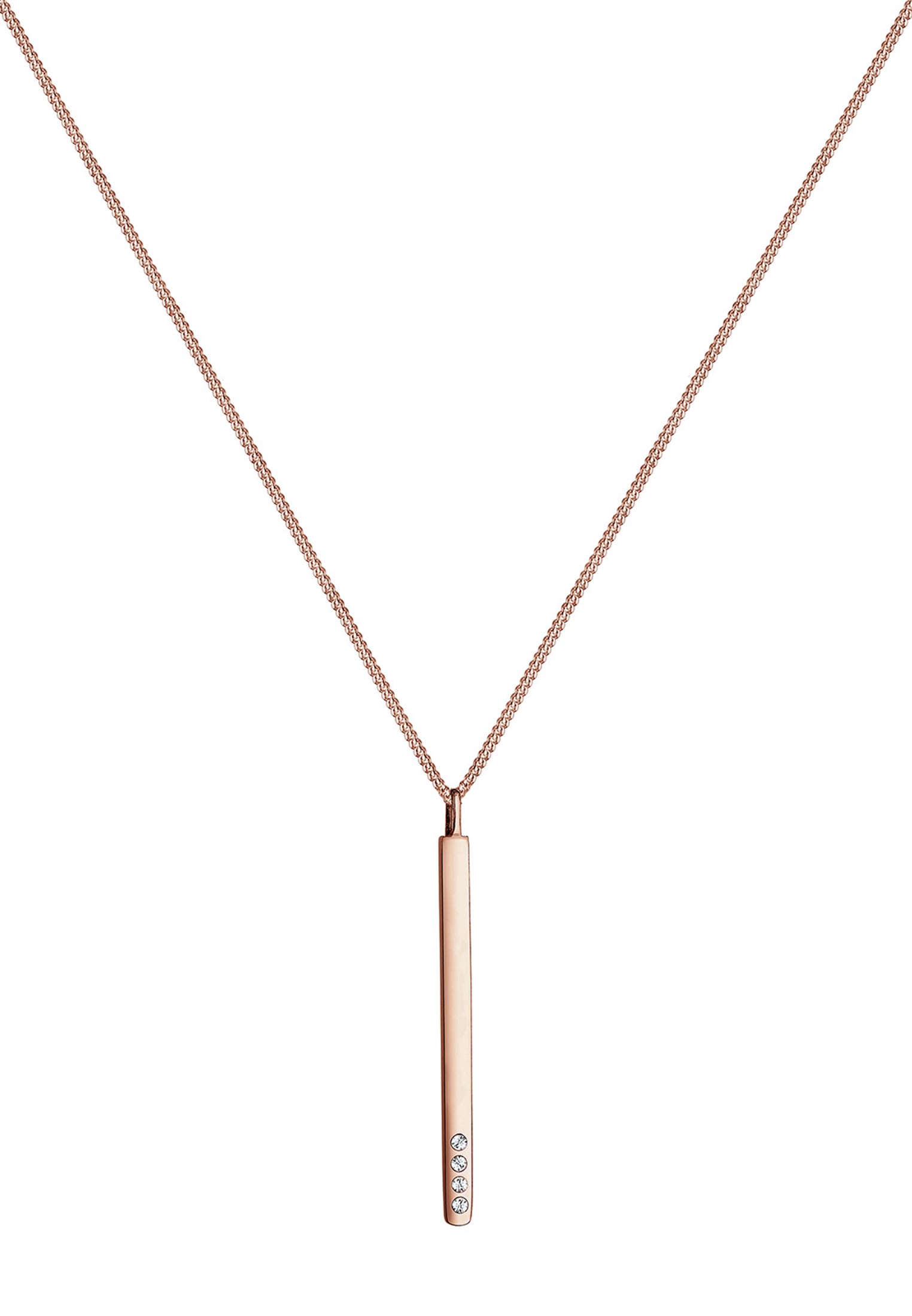 Elli Collierkettchen »Y-Kette Weiß 925 Sterling Silber, mit Kristallen von Swarovski®«