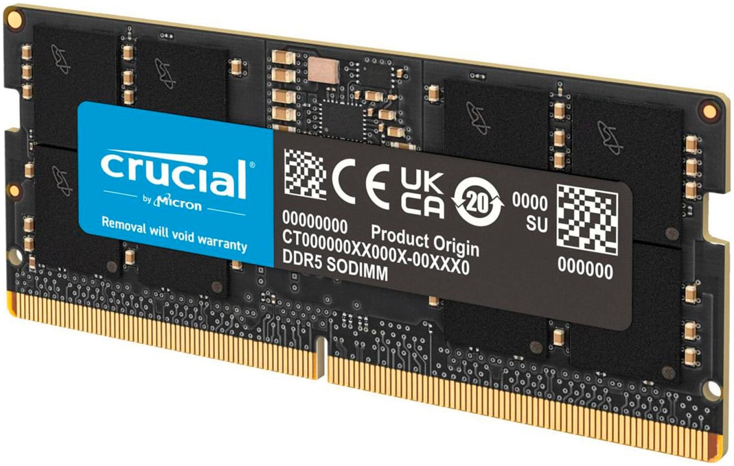 Crucial Laptop-Arbeitsspeicher »DDR5-5600 64GB SODIMM CL46 (16Gbit)«