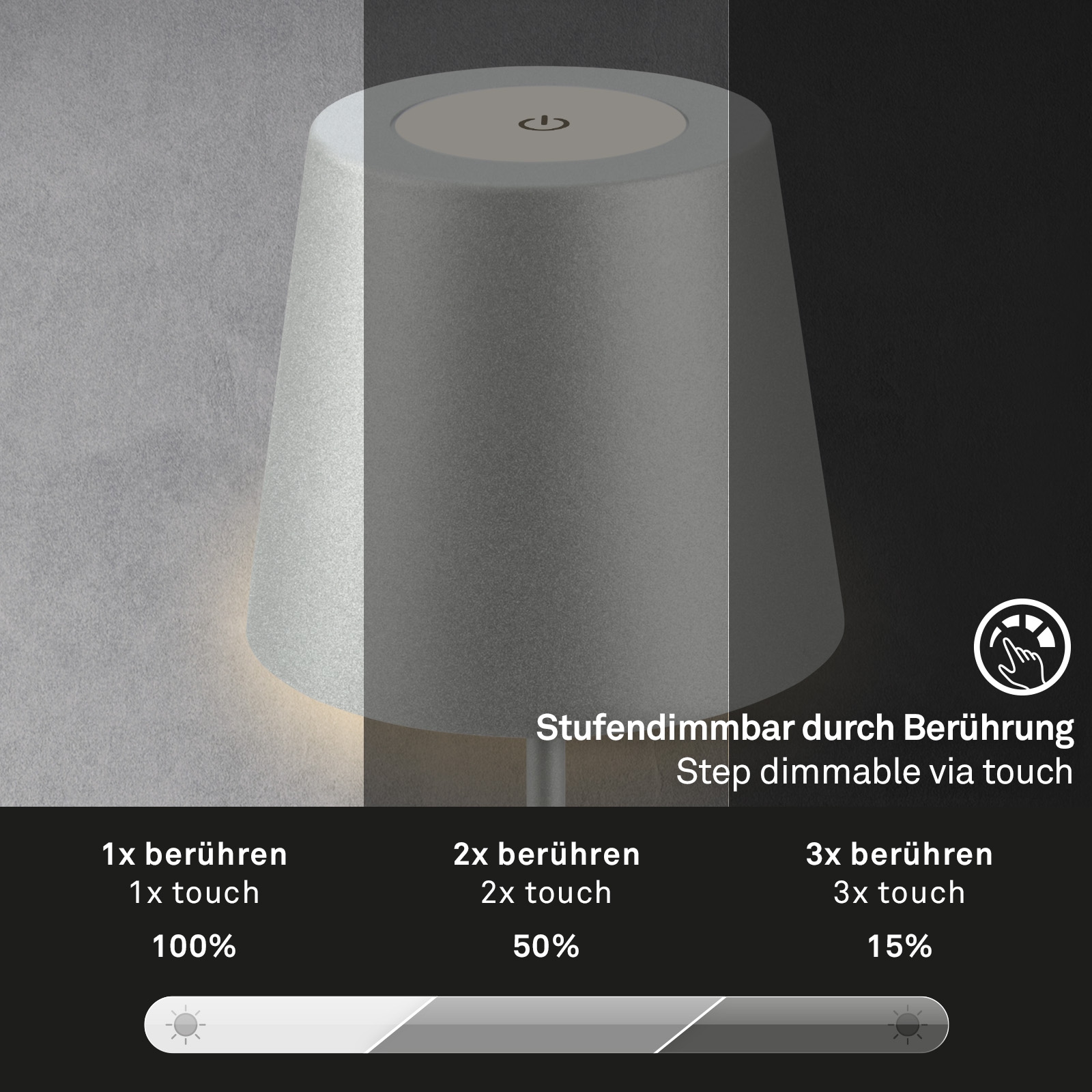 Briloner Leuchten LED Außen-Tischleuchte »Coloris«, Leuchtmittel LED-Modul | LED fest integriert