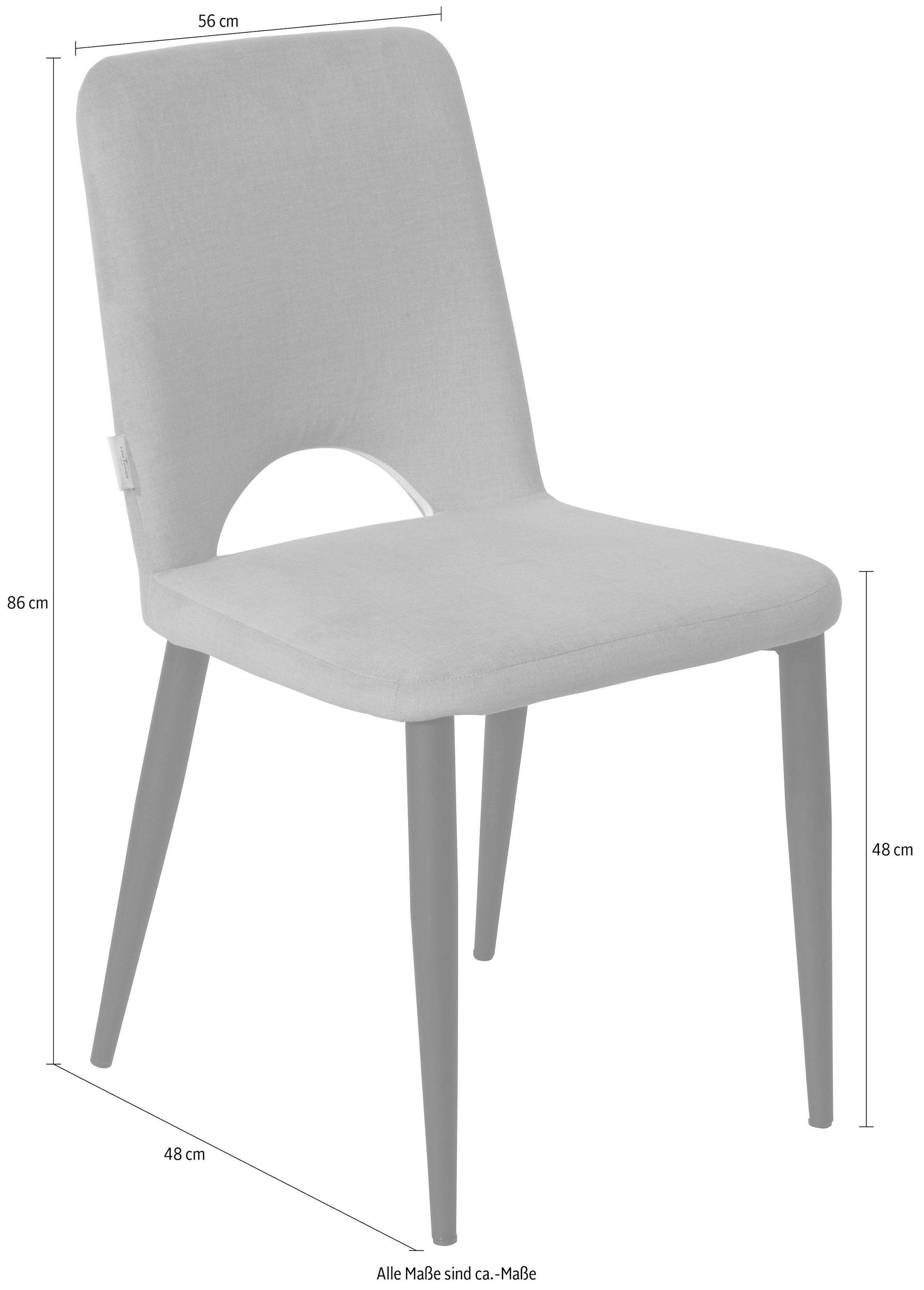 TOM TAILOR HOME Polsterstuhl »T-VELVET CHAIR«, (Set), 2 St., Samtstoff STC