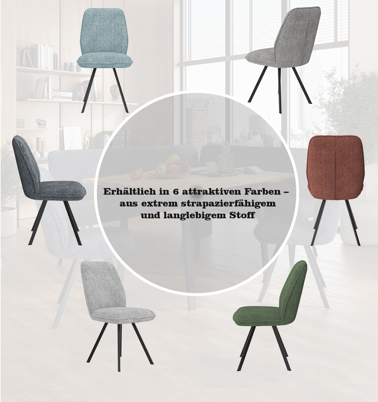 Thumbnail - Home affaire Esszimmerstuhl "Mily Essstuhl, Wohnstuhl, Polsterstuhl, 4-Fußstuhl" () 2 Stk.