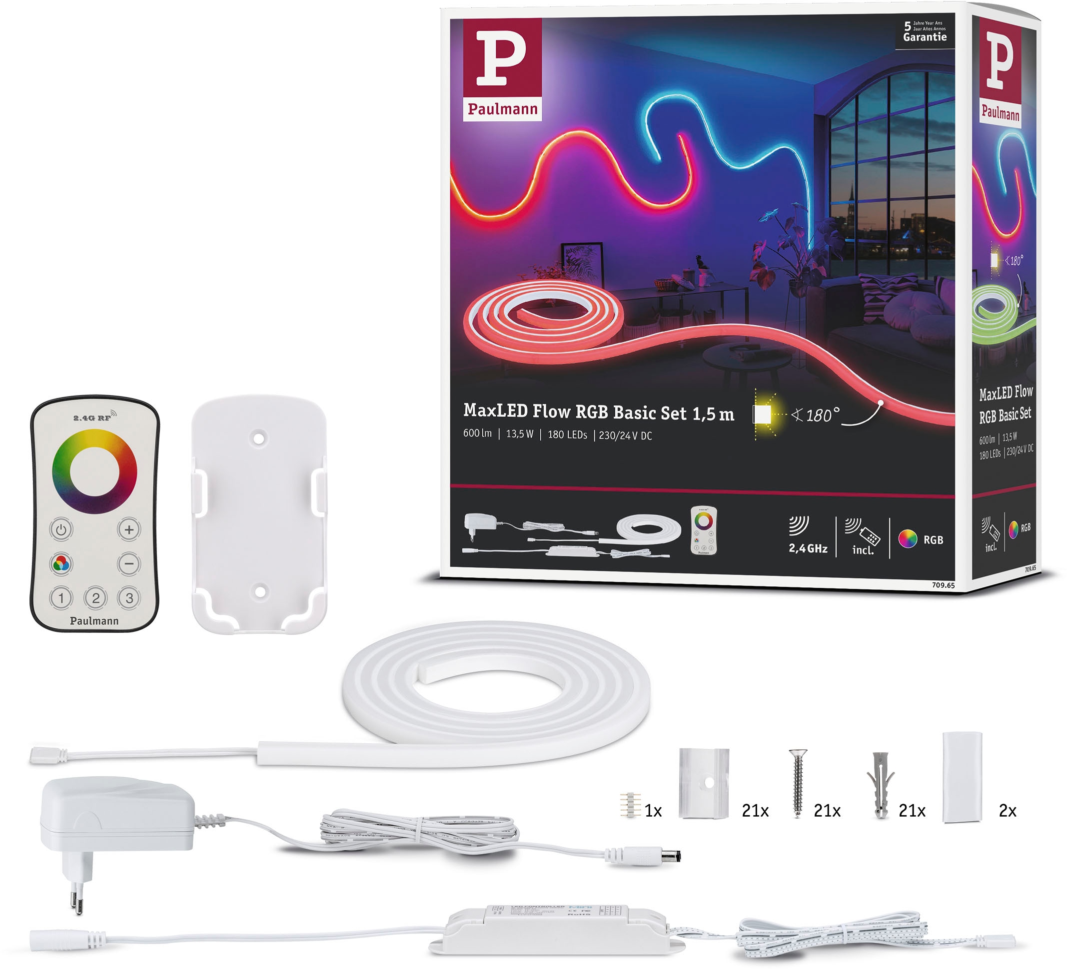 Paulmann LED-Streifen »MaxLED | 1,5m BAUR 13,5W«, Basisset RGB Flow Funk-Fernbedienung kaufen inkl