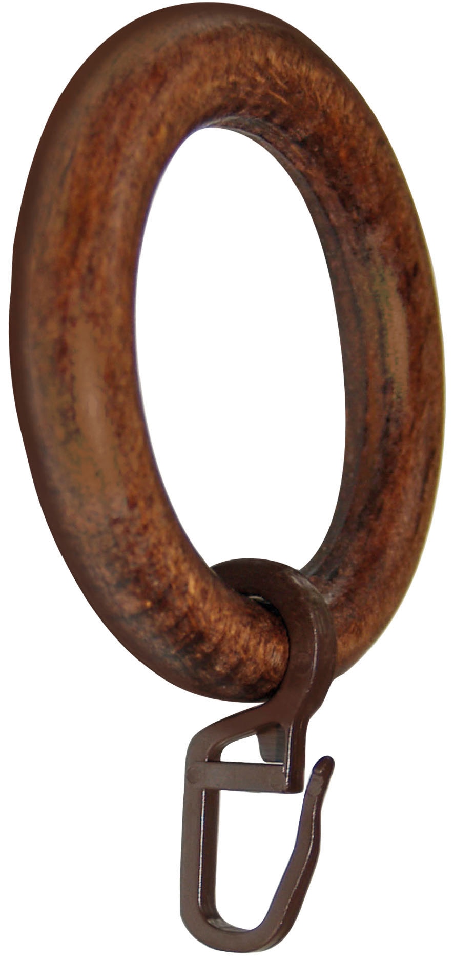 GARESA Gardinenring "Holzring mit Haken" für Durchmesser bis 28mm, einfache Montage