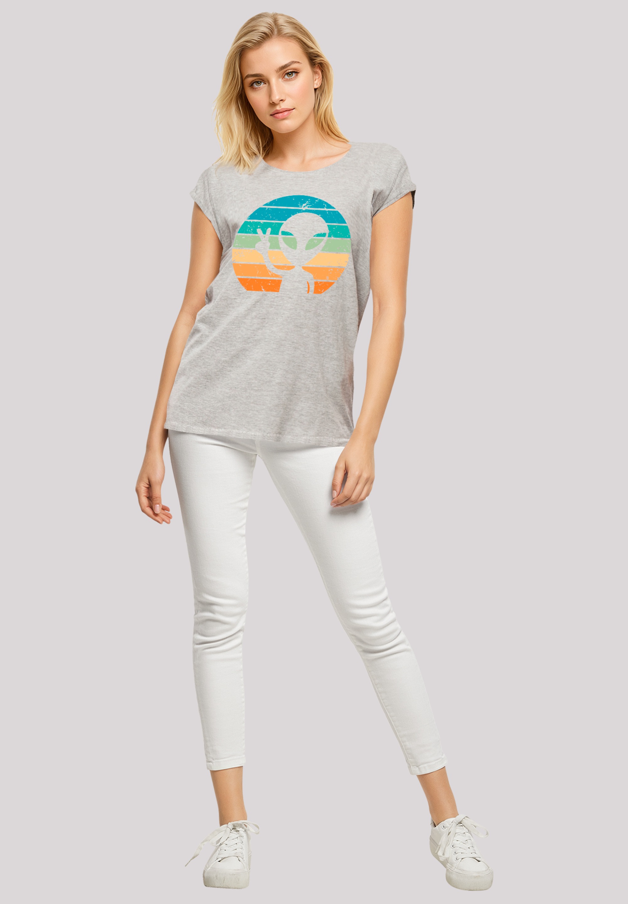 F4NT4STIC T-Shirt »Alien Piece Sonnenuntergang«, Premium Qualität