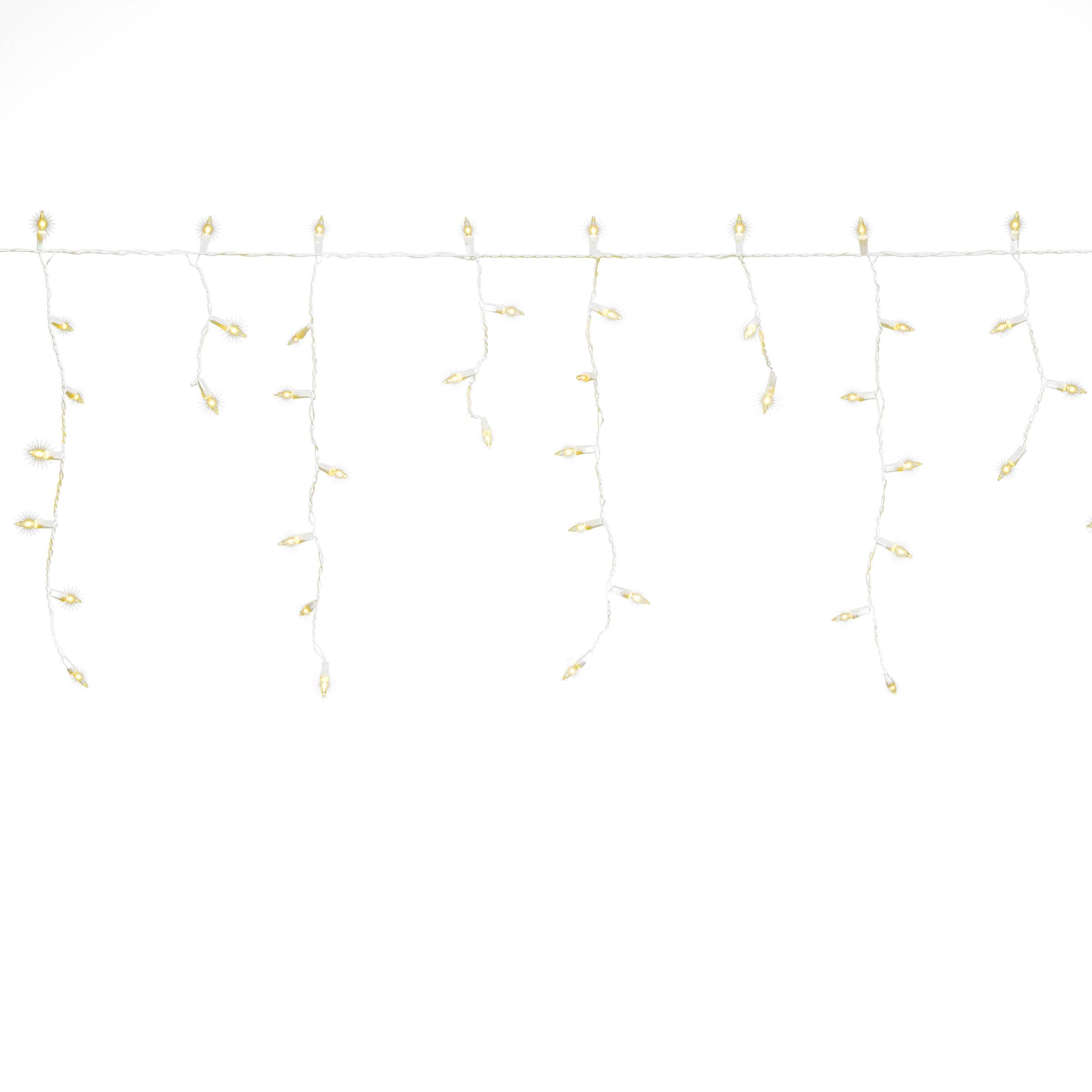 KONSTSMIDE LED-Lichtervorhang »Weihnachtsdeko aussen«, 200 St.-flammig, LED Eisregen Lichtervorhang, 200 bernsteinfarbene Dioden