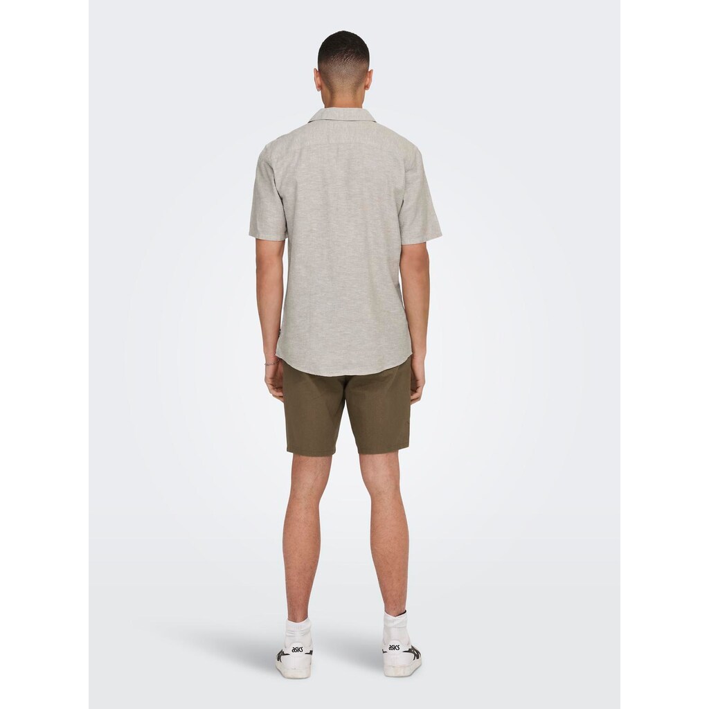 ONLY & SONS Kurzarmhemd »ONSCAIDEN SS SOLID RESORT LINEN NOOS«