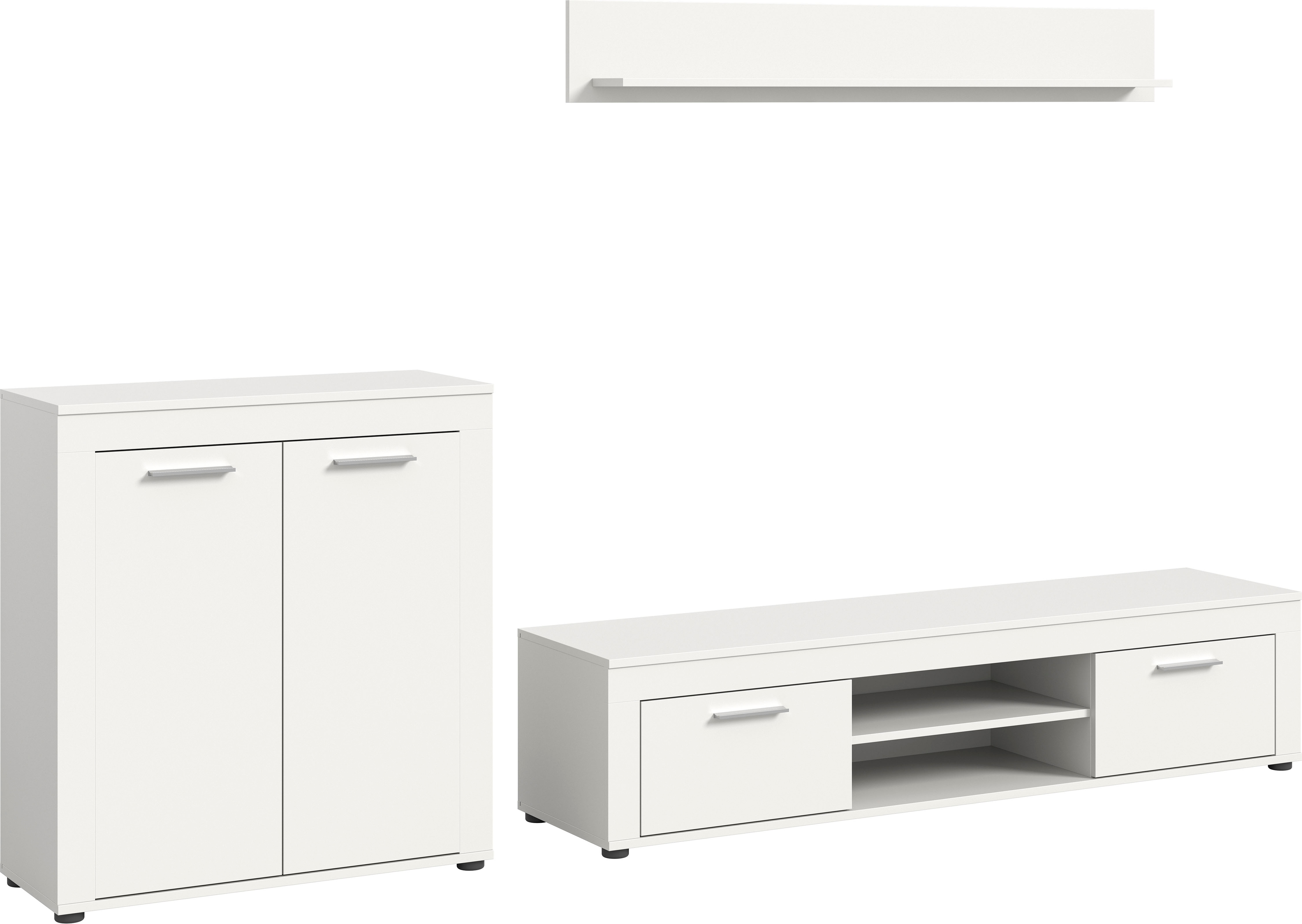 INOSIGN Wohnwand "Aosta, Breite 255cm, bestehend aus Highboard, Lowboard, W günstig online kaufen