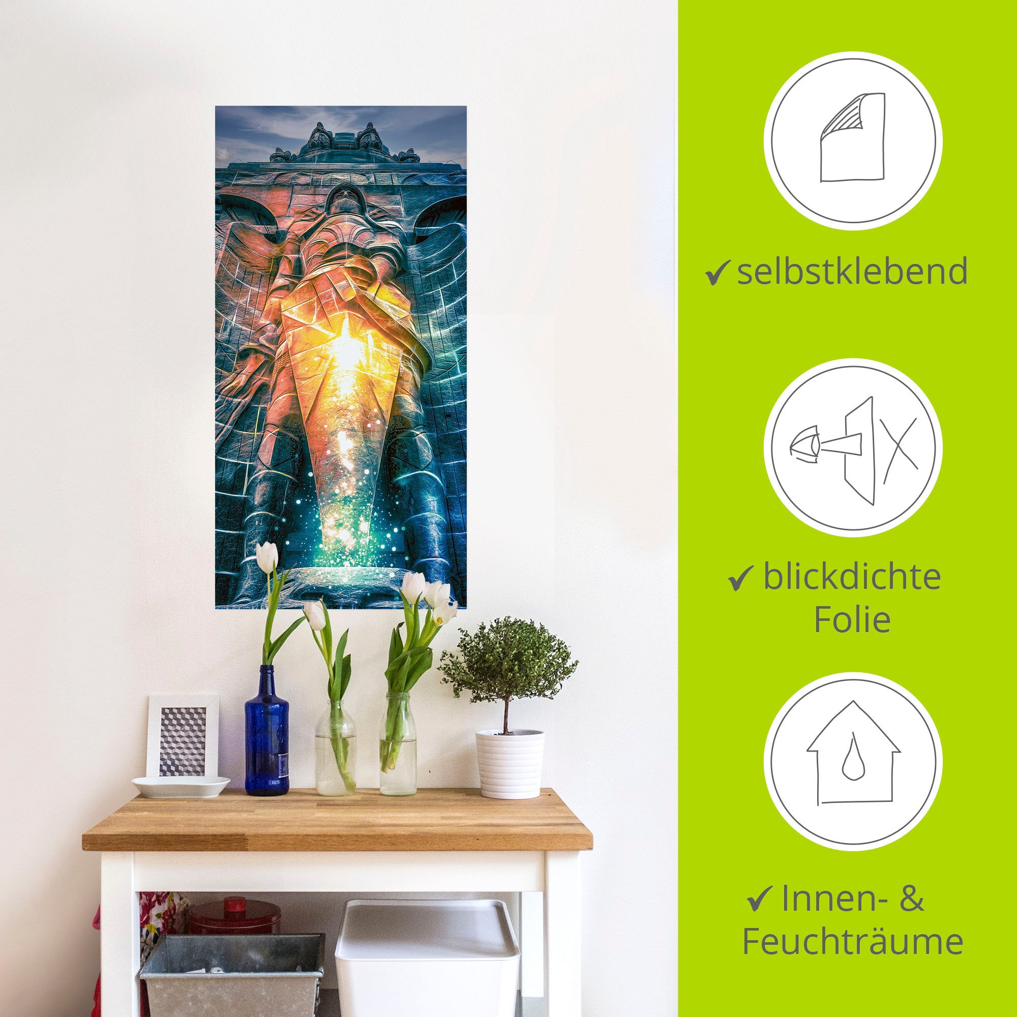 Artland Wandbild »Krieger des Lichts Denkmal Leipzig«, klassische Fantasie, (1 St.), als Alubild, Leinwandbild, Wandaufkleber oder Poster in versch. Größen