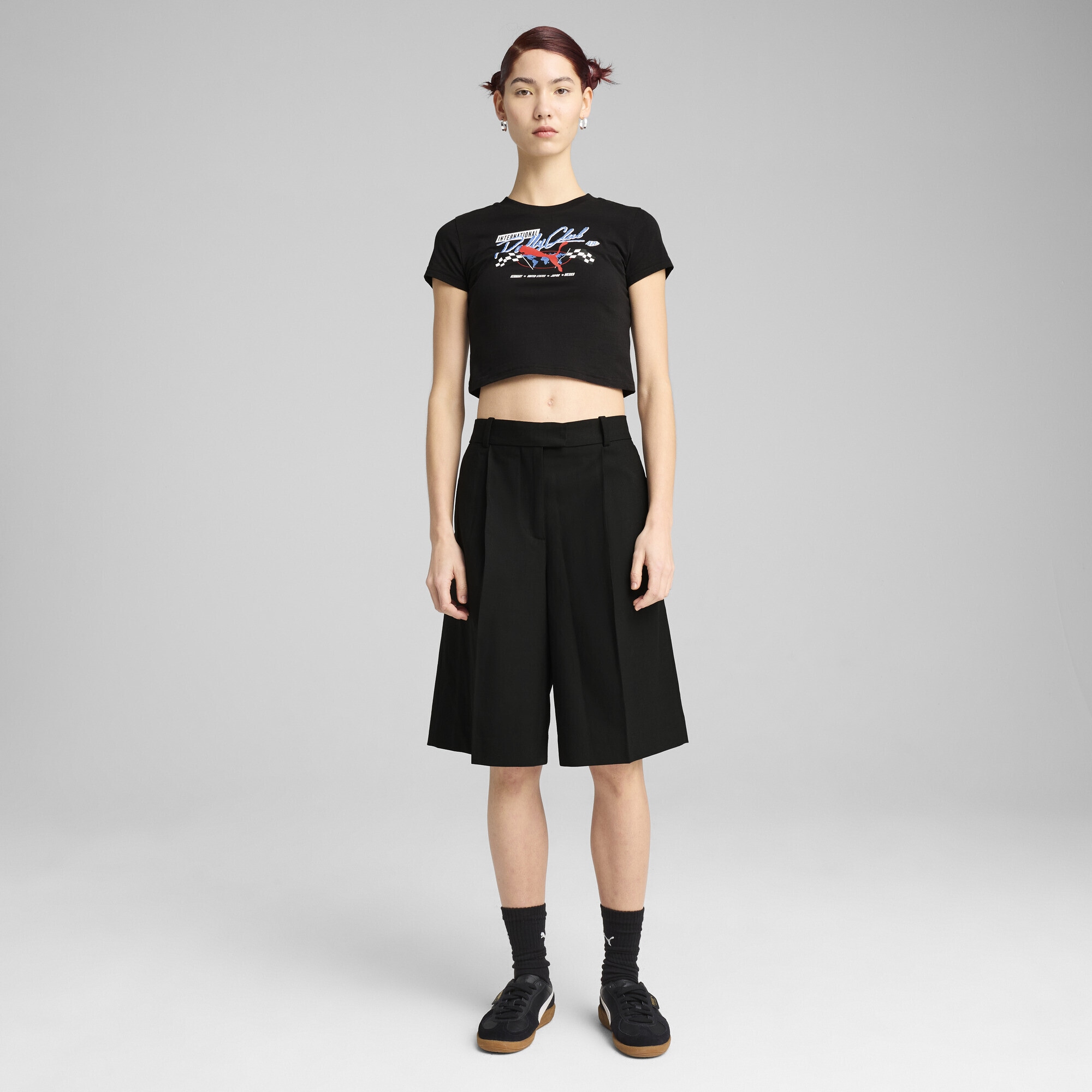 PUMA T-Shirt »GRAPHICS Kurzes figurbetontes Moto-T-Shirt Damen«