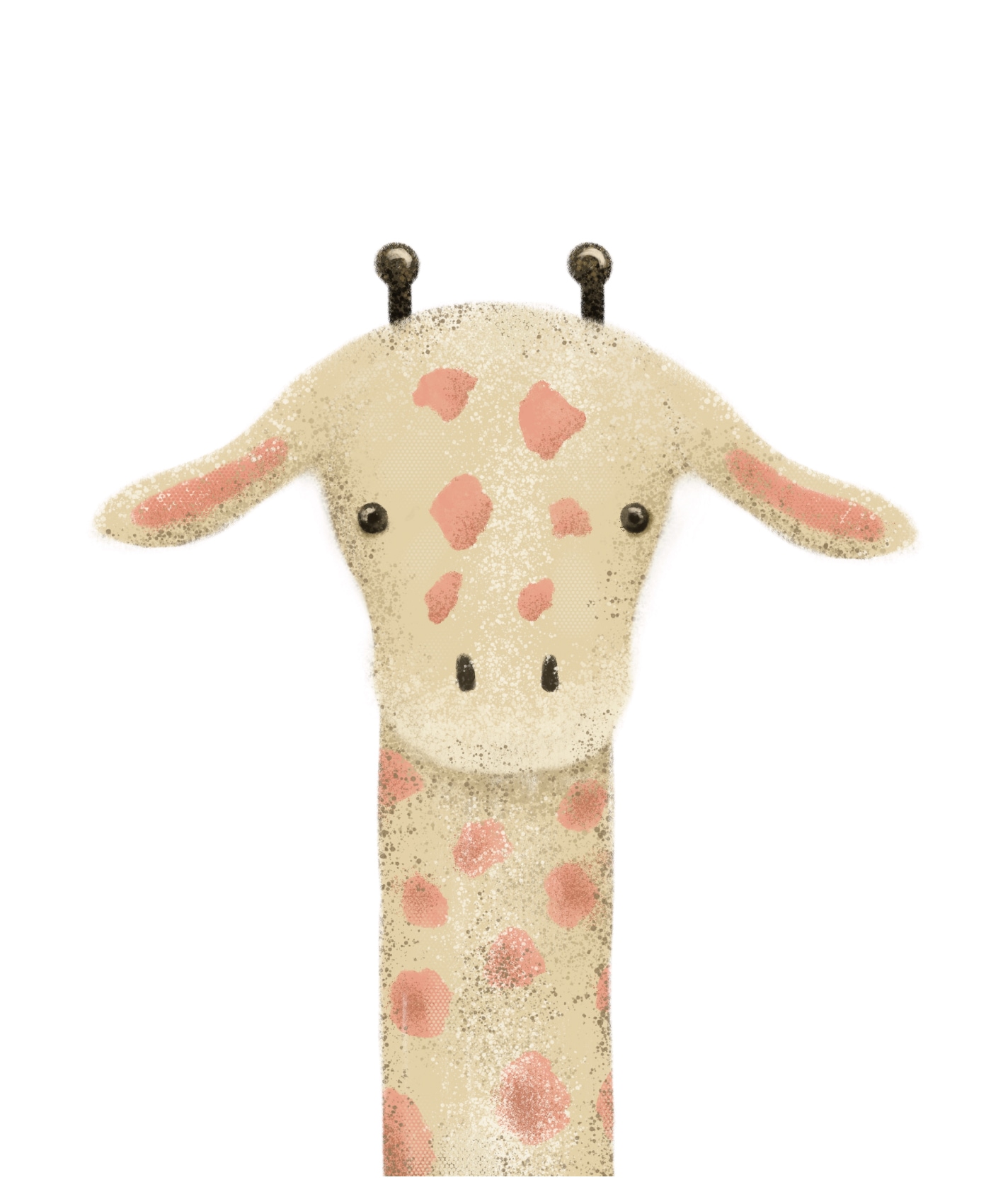 Lüttenhütt Bild mit Rahmen "oder Poster, Giraffenkopf" Fantasy Giraffe Giraffen Bilder Tiere 1 Stk. tlg. HD Premium Druck