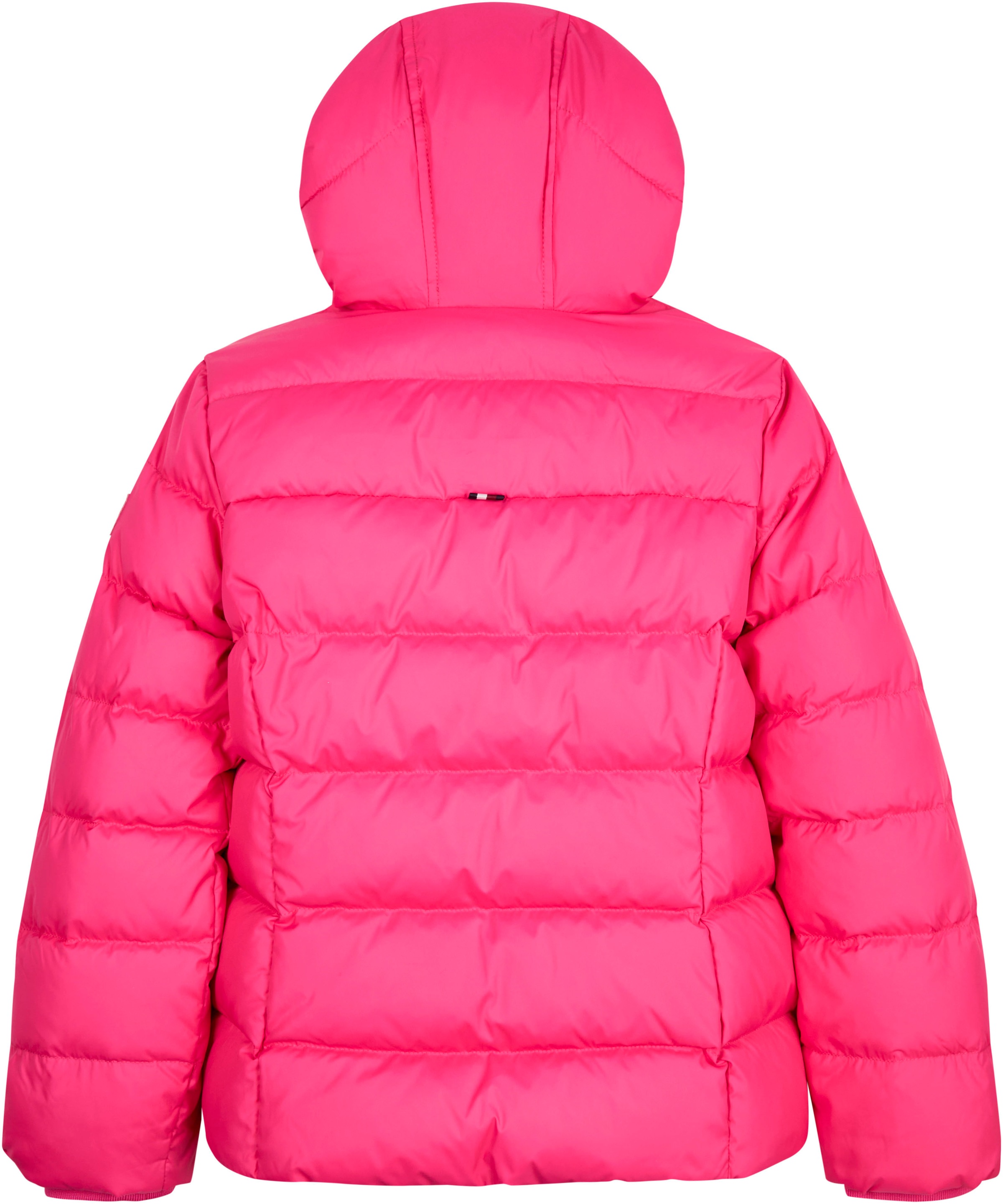 an Hilfiger BAUR der mit Daunenjacke HOOD »ESSENTIAL online Kapuze, bestellen FUR DOWN | JACKET«, Fellimitat Kapuze mit Tommy