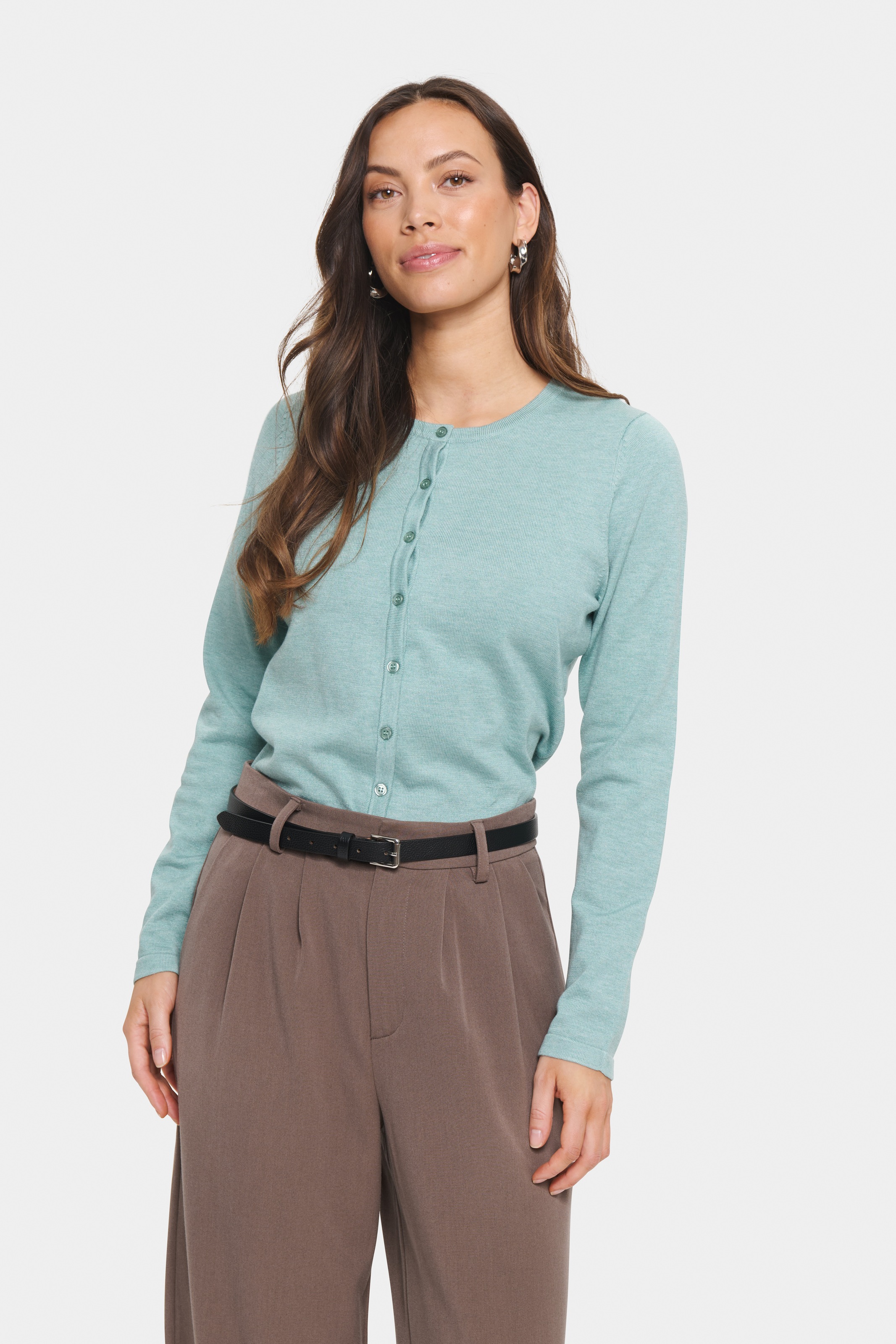 Saint Tropez Strickjacke "A8661, MilaSZ R-Neck Cardigan" Viskose Feinstrick günstig online kaufen