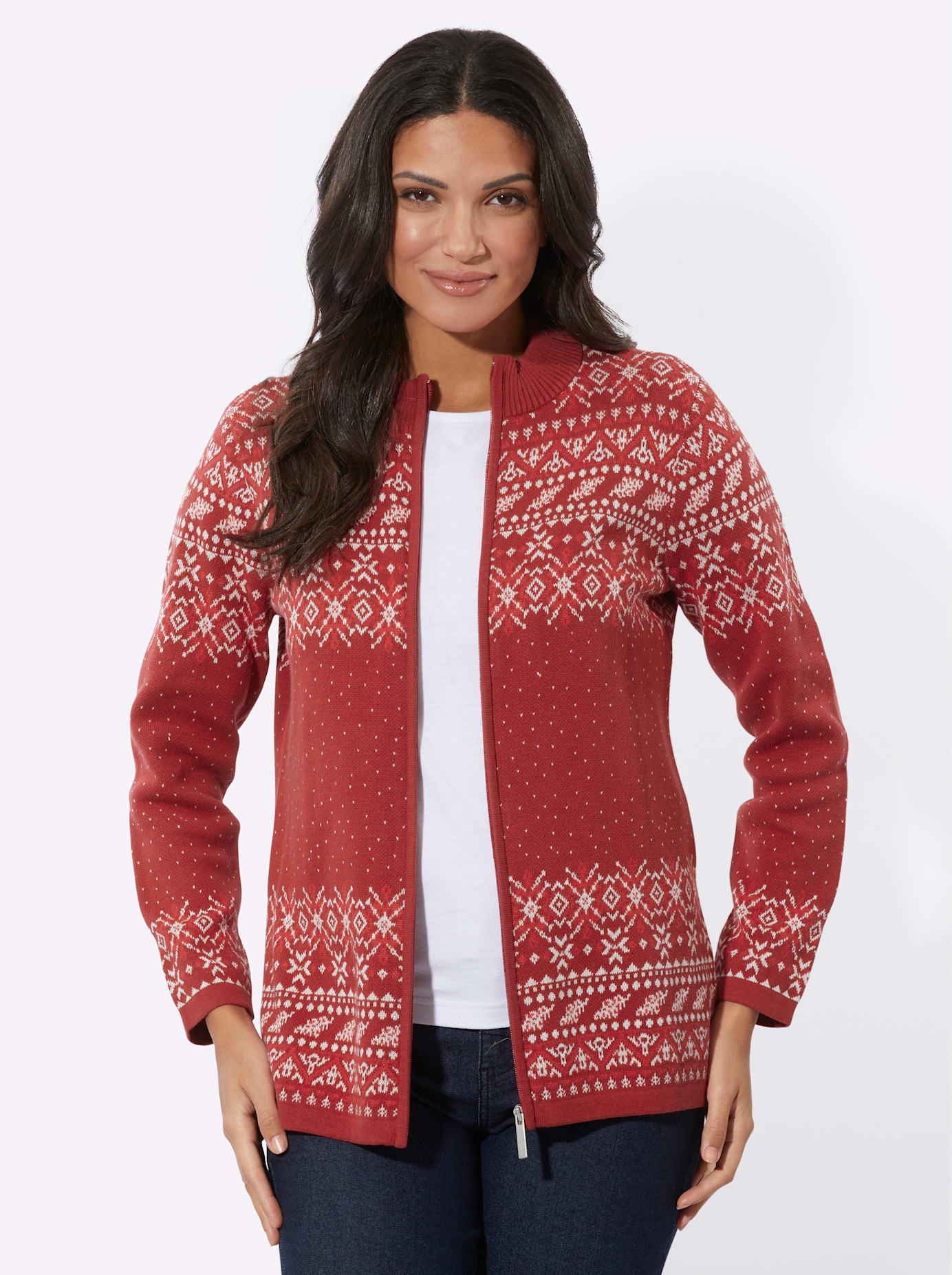 Classic Basics Jacquardstrickjacke günstig online kaufen