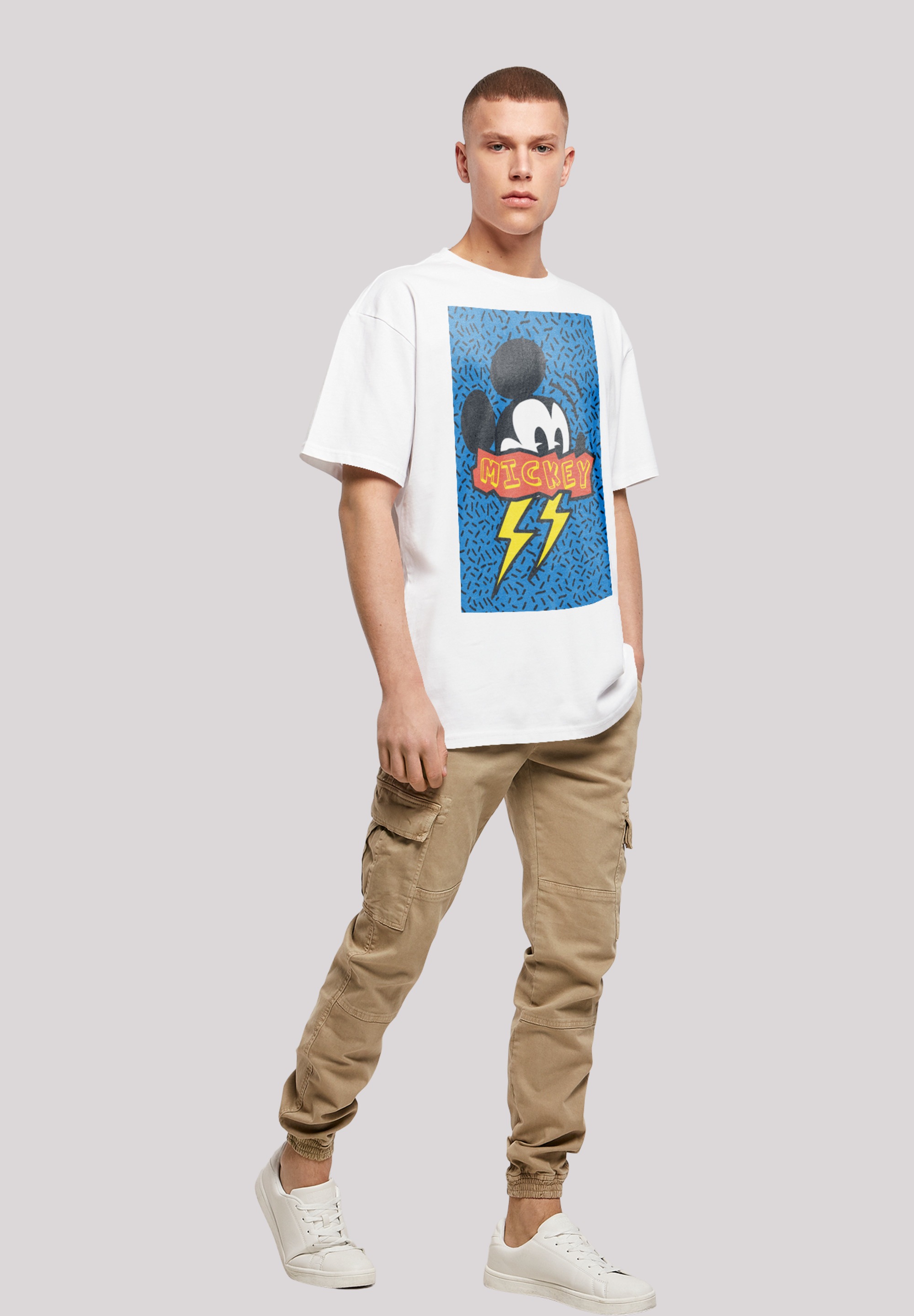 F4NT4STIC T-Shirt »Disney Mickey Mouse 90s Flash«, Print