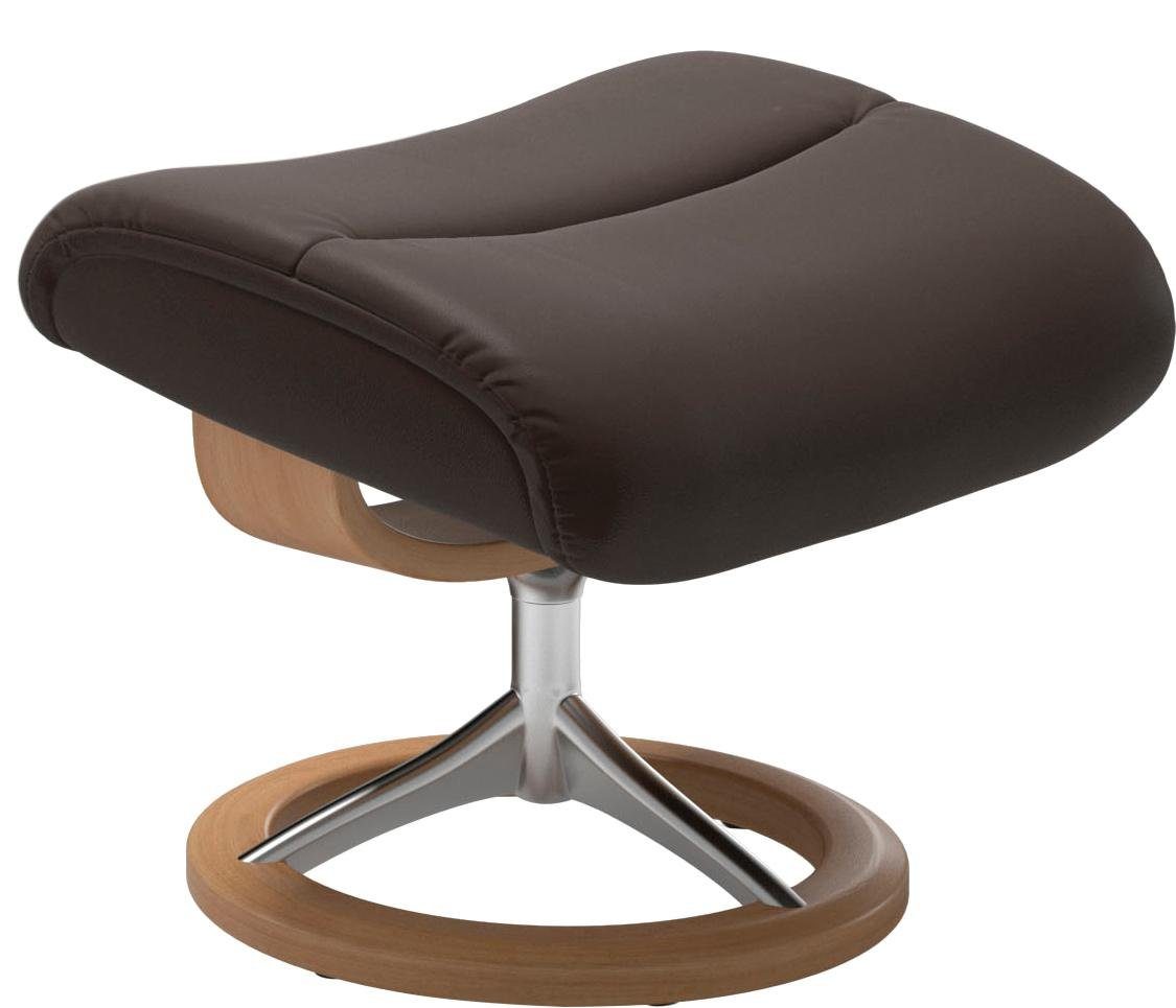 Thumbnail - Stressless Relaxsessel "View" Set, Relaxsessel mit Hocker, mit Signature Base, Größe S,Gestell Eiche
