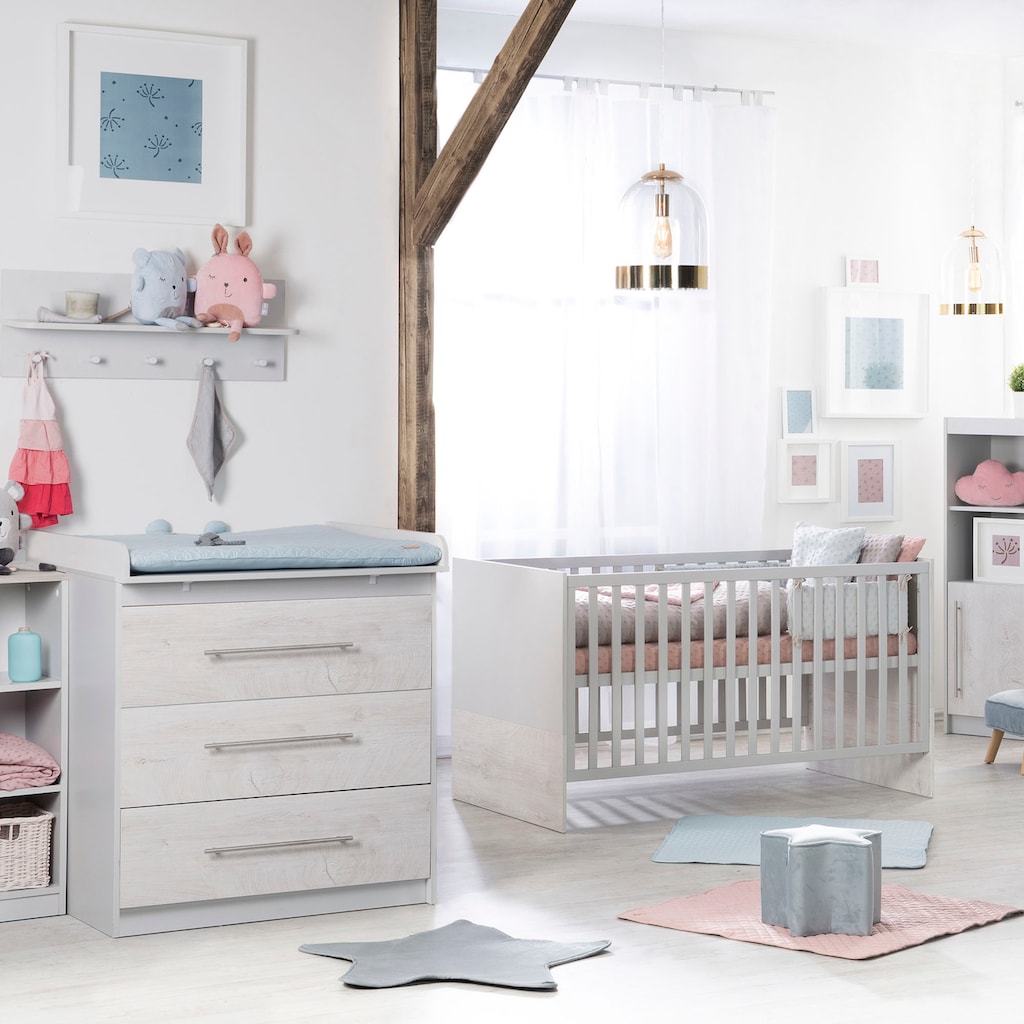 roba® Babyzimmer-Komplettset »Maren 2«, (Set, 3 St., Kinderbett, Schrank, Wickelkommode)