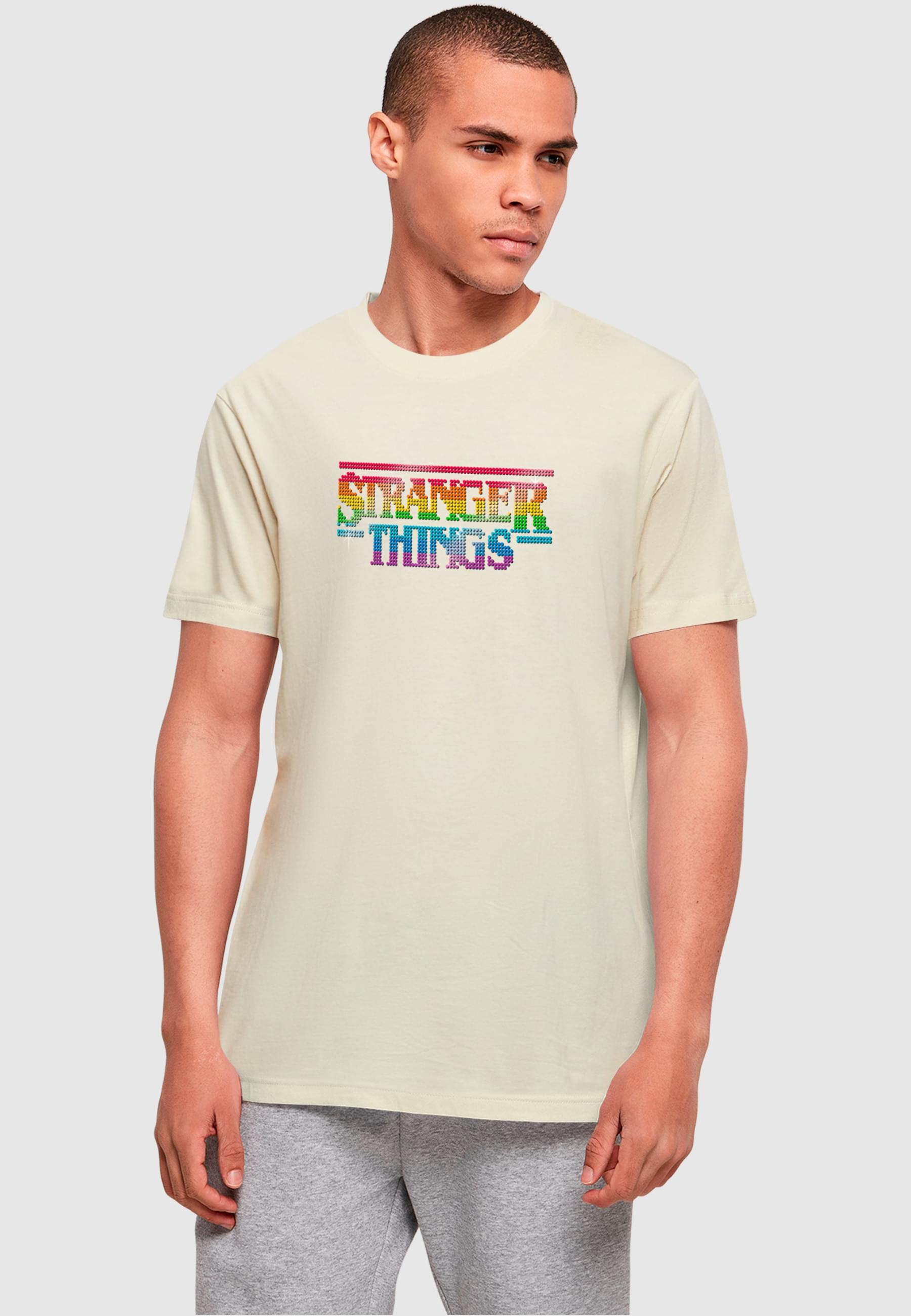 ABSOLUTE CULT T-Shirt »ABSOLUTE CULT Herren Stranger Things - Rainbow Dot Logo T-Shirt«, (1 tlg.)