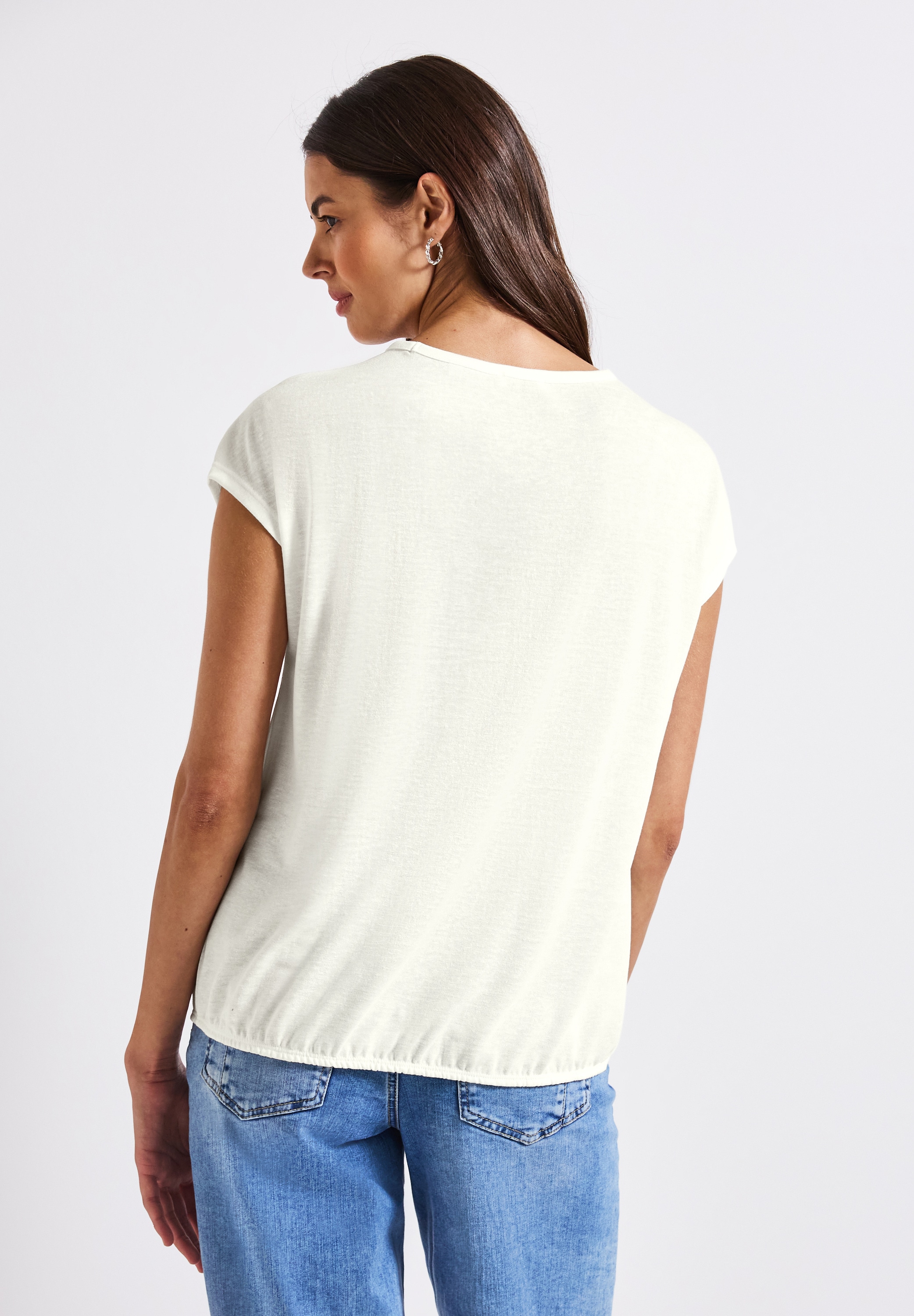 STREET ONE T-Shirt, aus elastischem Materialmix