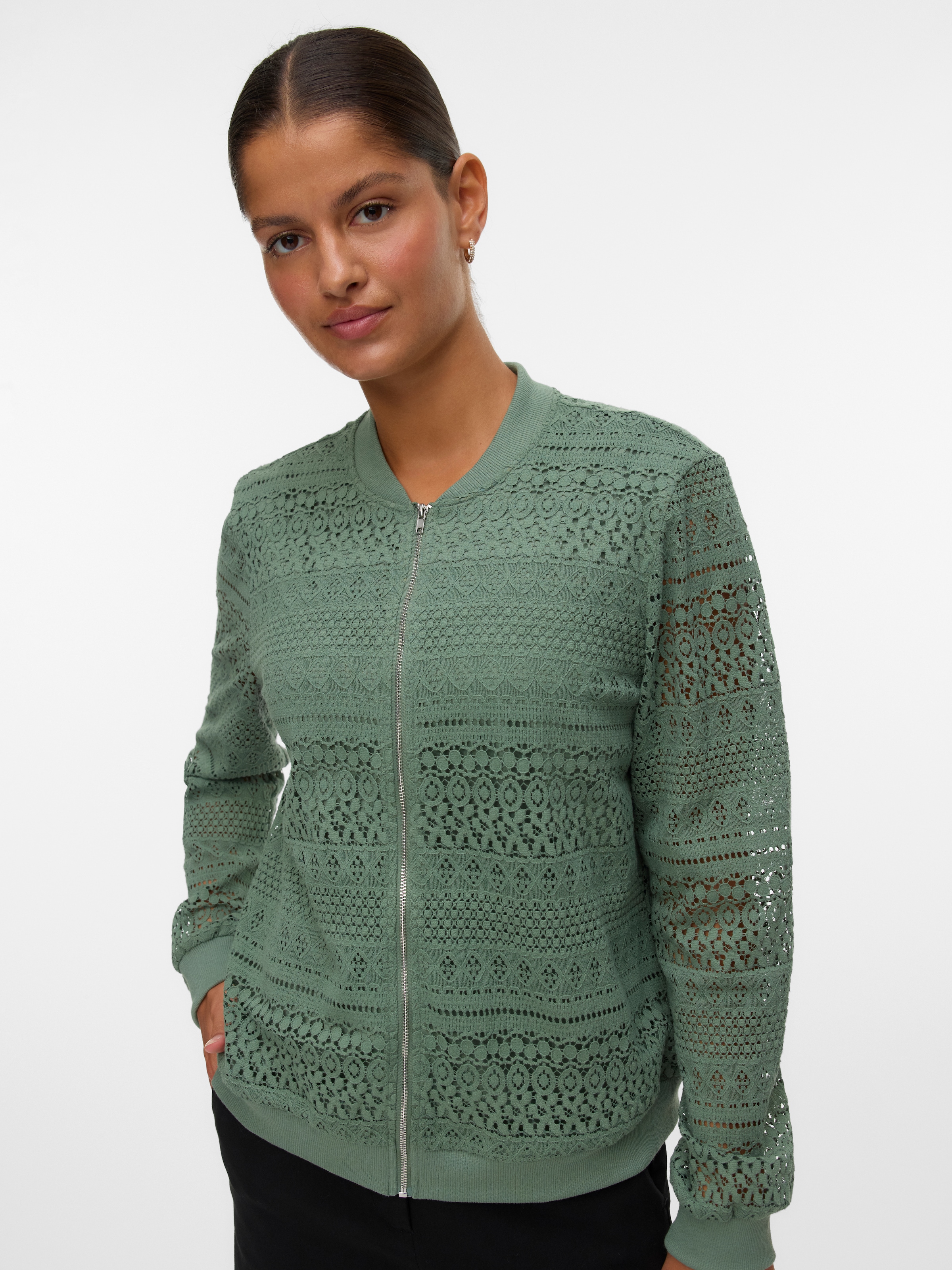 Vero Moda Bomberjacke "VMHONEY LACE BOMBER JACKET WVN GA" günstig online kaufen