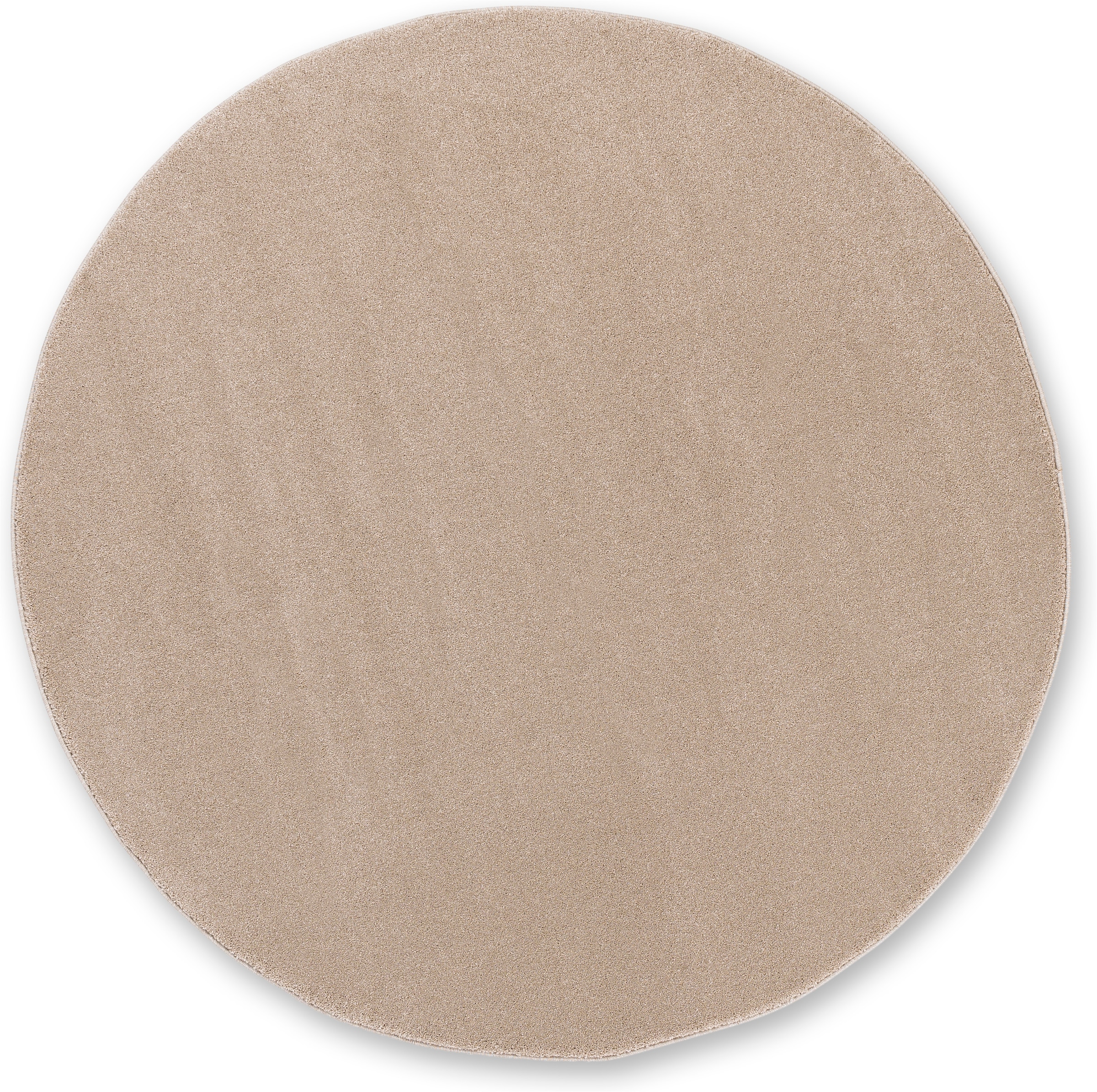 SCHÖNER WOHNEN-Kollektion Teppich "Pure 190" rund 21 mm Höhe Wohnzimmer, Schlafzimmer, uni, leichter Glanz, robuster Kurzflor