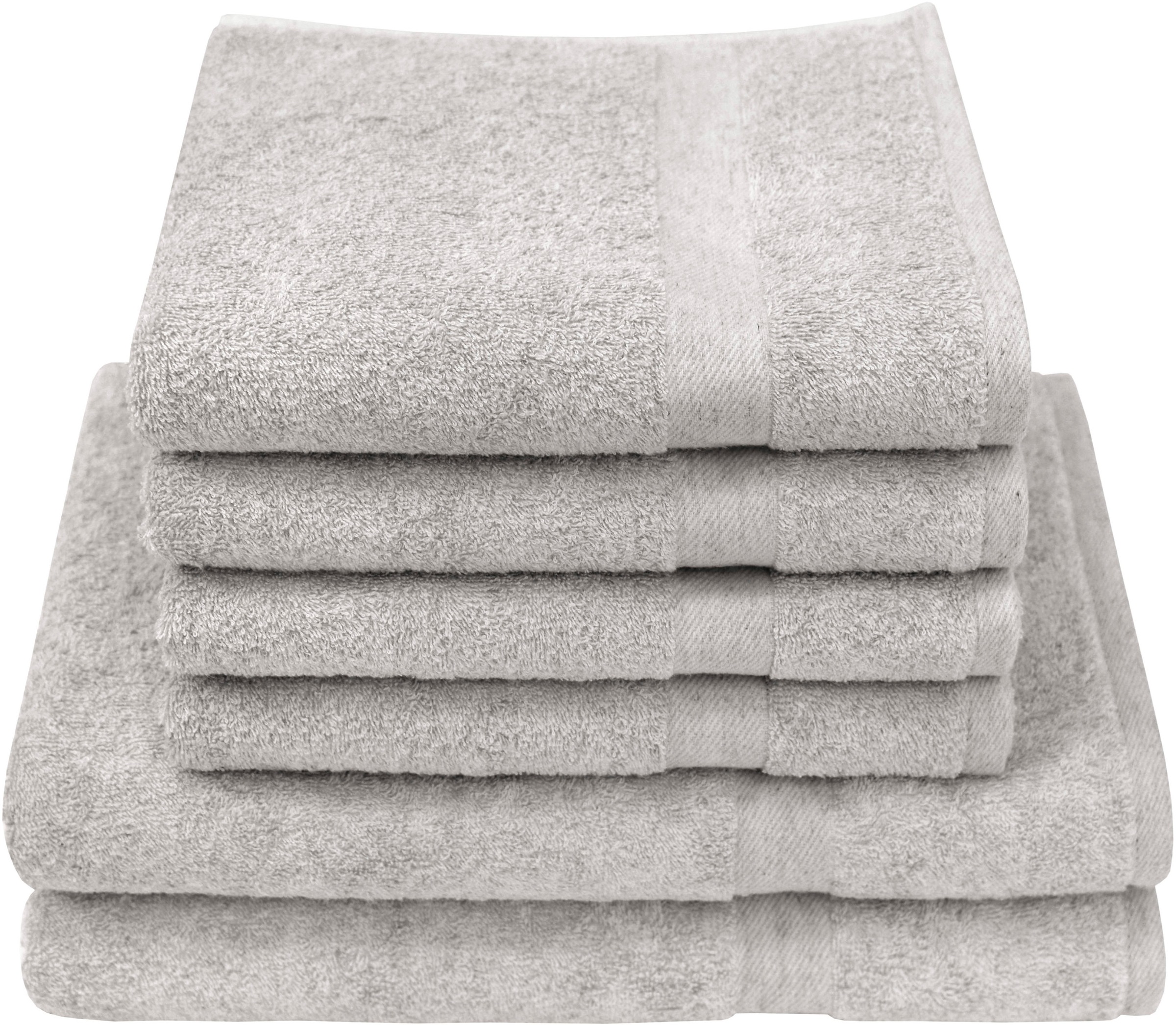Dyckhoff Handtuch Set "Deep Harmony Comfort" Set 6 Stk. Frottier 15% Hanf;4 Handtücher (50x100cm), 2 Duschtuch (70x140cm)