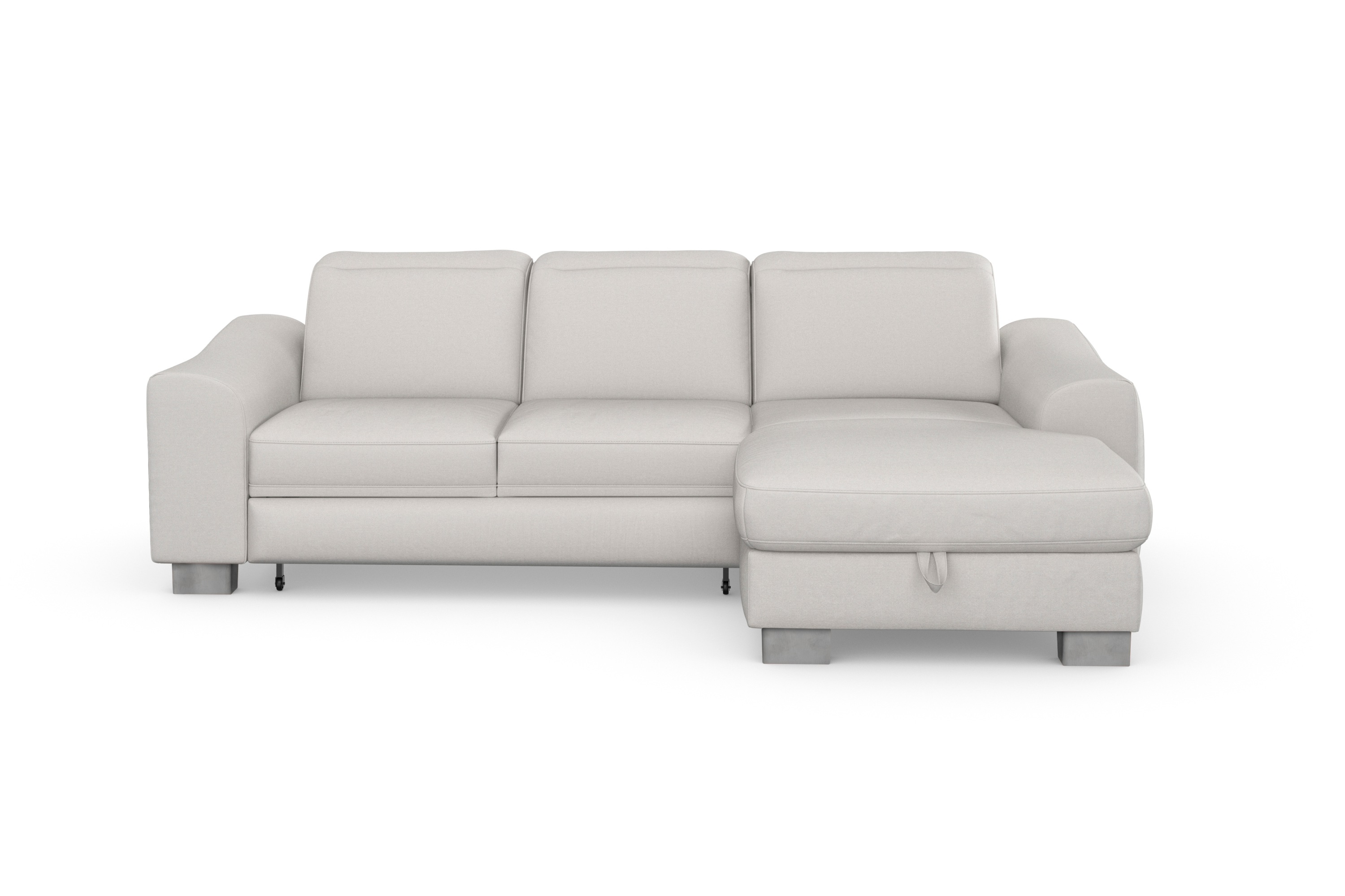 Thumbnail - sit&more Ecksofa "Dundee L-Form" mit Federkern und Edelstahlfüßen, wahlweise mit Kopfteilverstellung