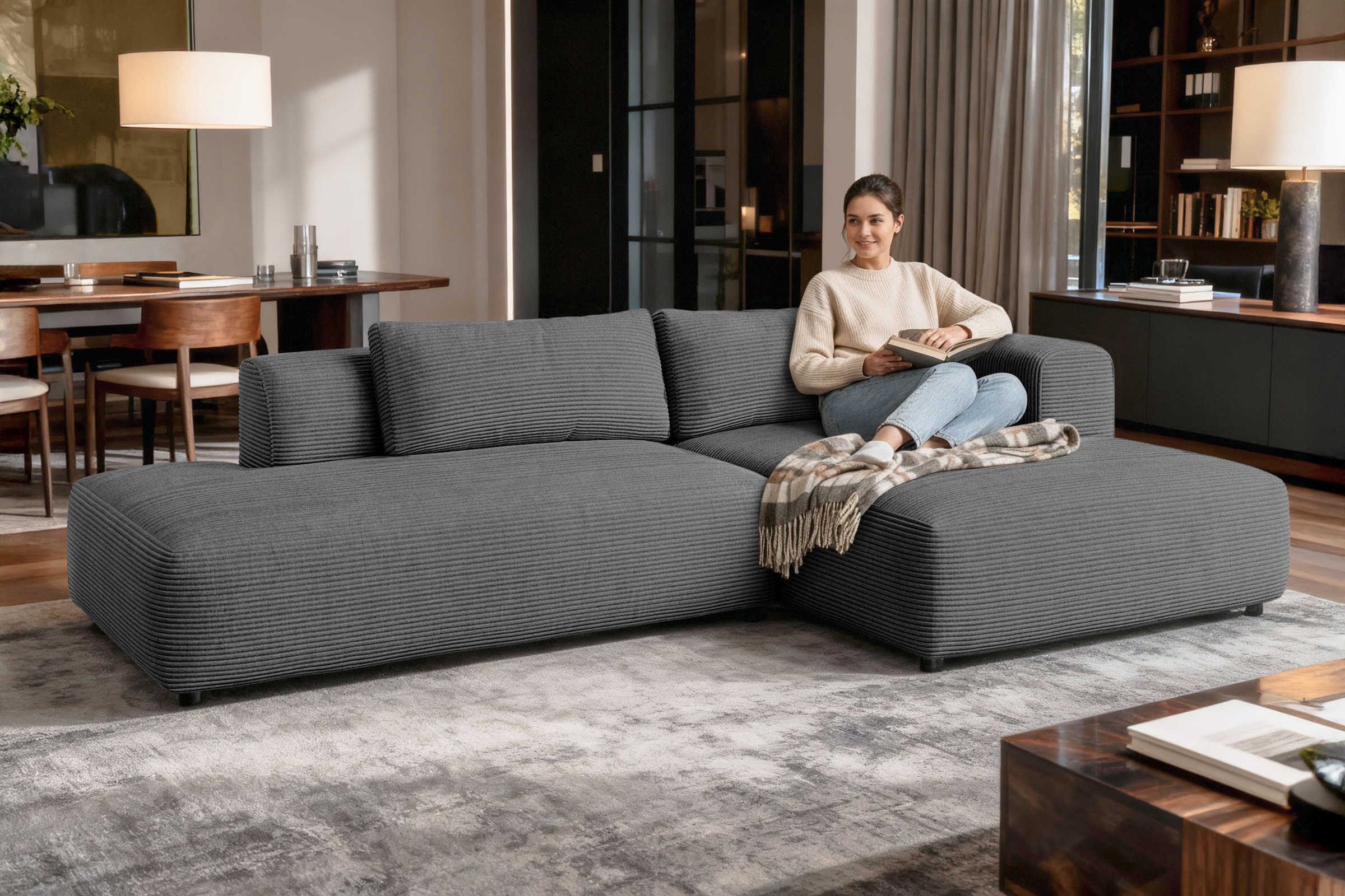 OTTO home Ecksofa "TIARRA Design-Sofa mit Ottomane recht/links bestellbar, günstig online kaufen