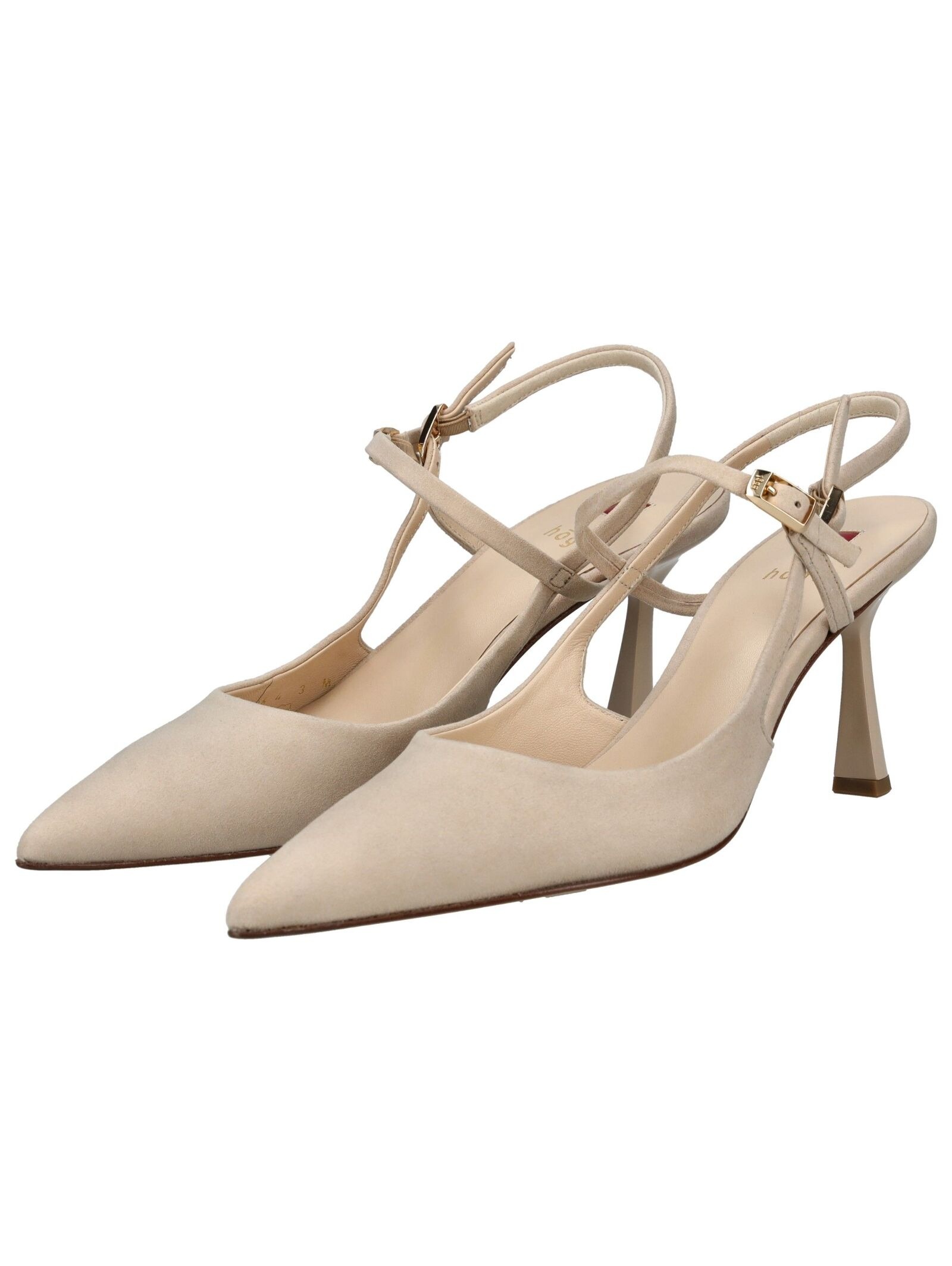 High-Heel-Pumps HÖGL "Högl Pumps Veloursleder", Damen, Gr. 38,5, sand, Veloursleder, Schuhe 3