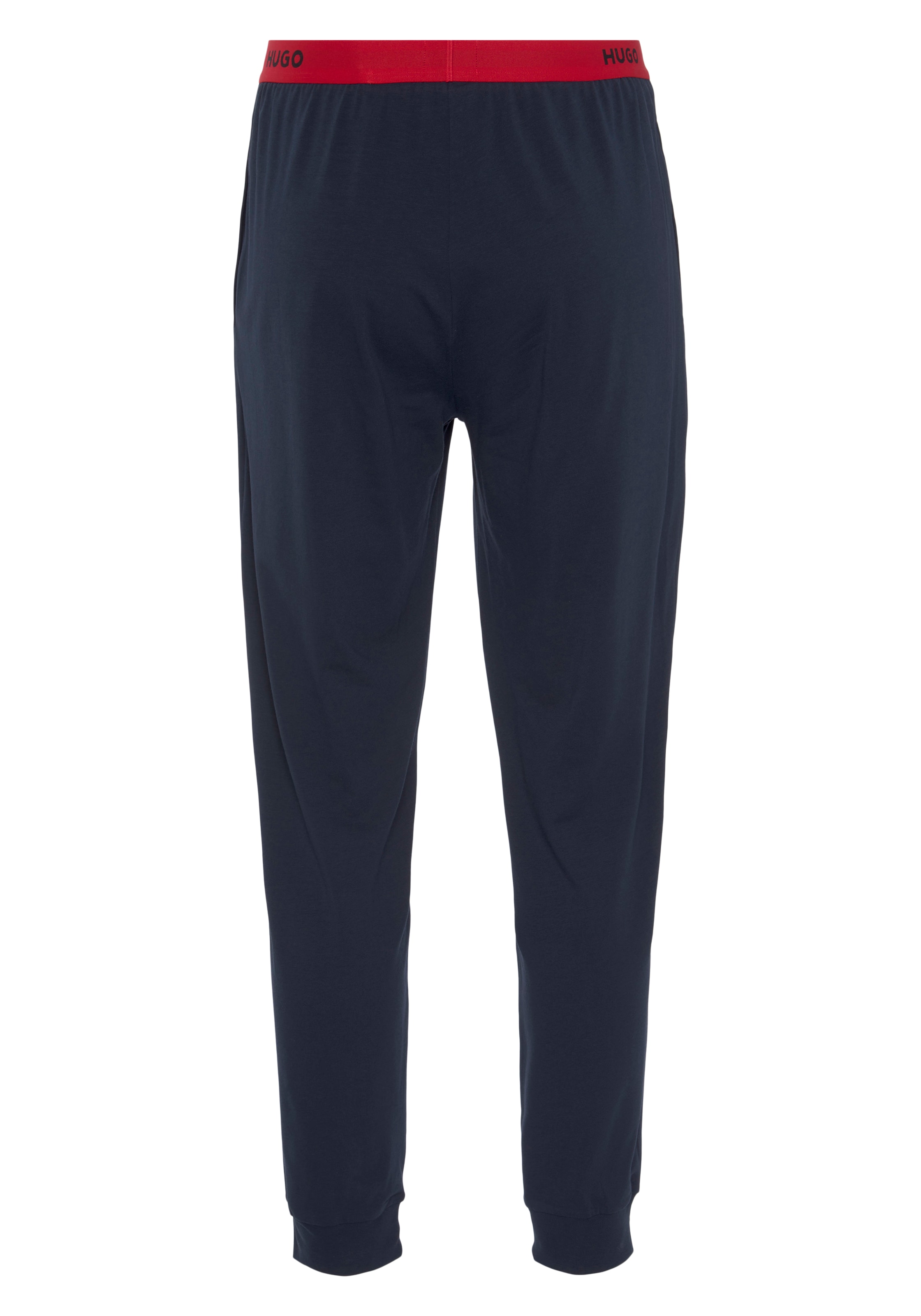 BAUR HUGO »Linked | kontrastfarbenen Pants«, Logo-Elastikbund mit Pyjamahose kaufen