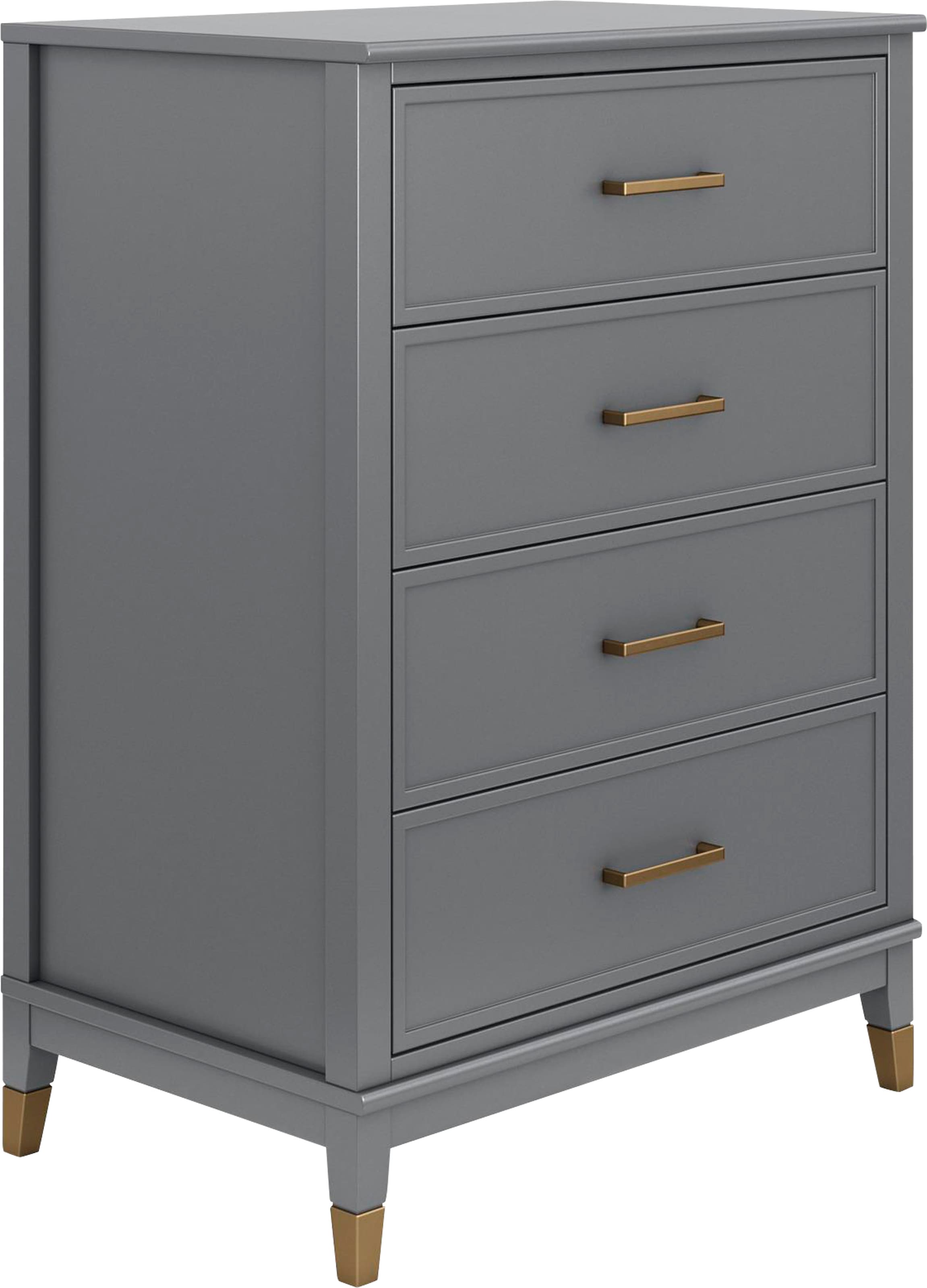 Cosmoliving By Cosmopolitan Westerleigh 4 Drawer Chest - Graphite Grey|